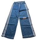 Vintage Y2K Bolero Wide-Leg Side-Stripe Denim Jeans
