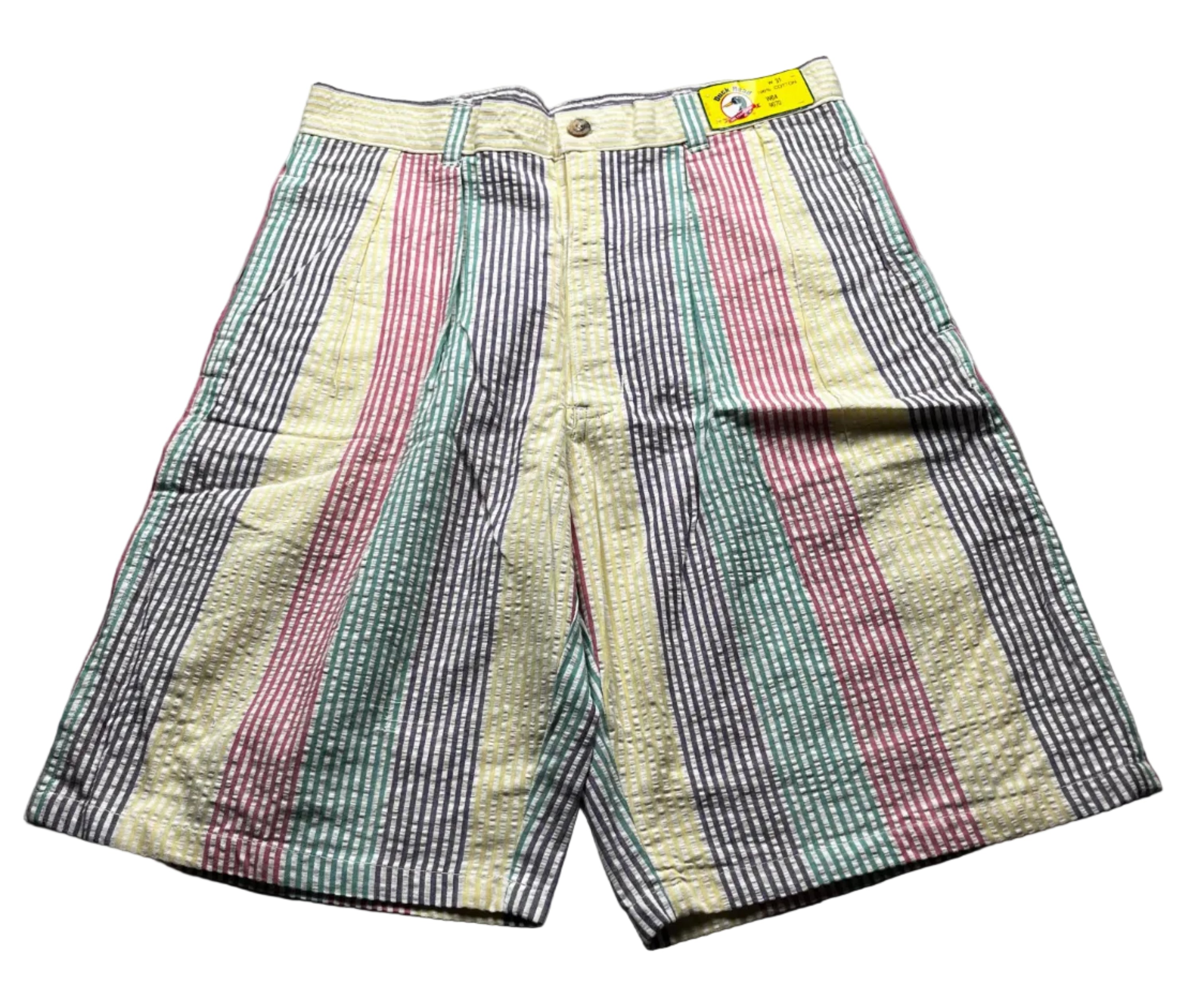 Vintage 90s Duck Head Multi-Color Striped Seersucker Shorts