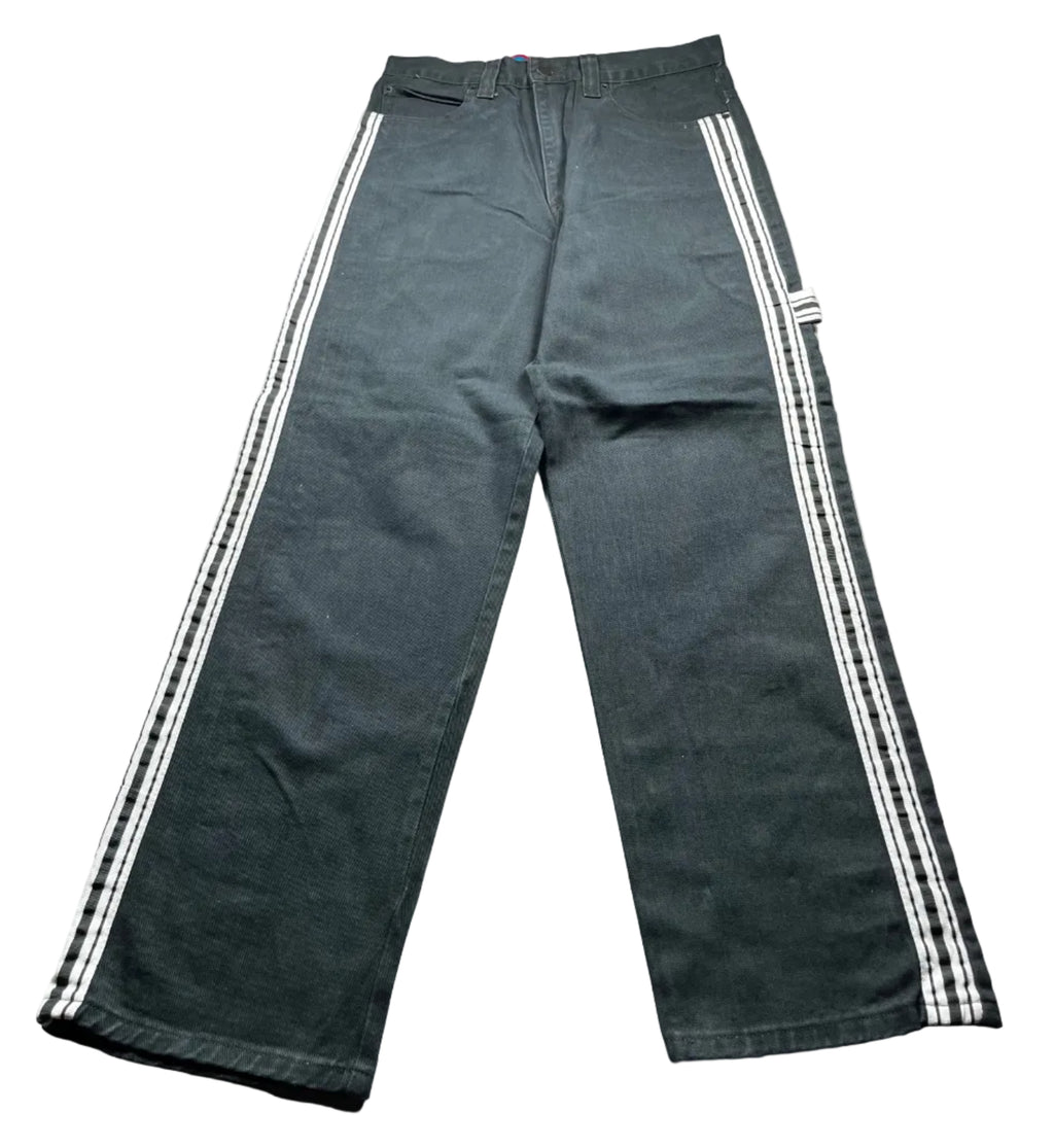 Bolero Tekno Black Wide Leg Denim Rave Skate Jeans