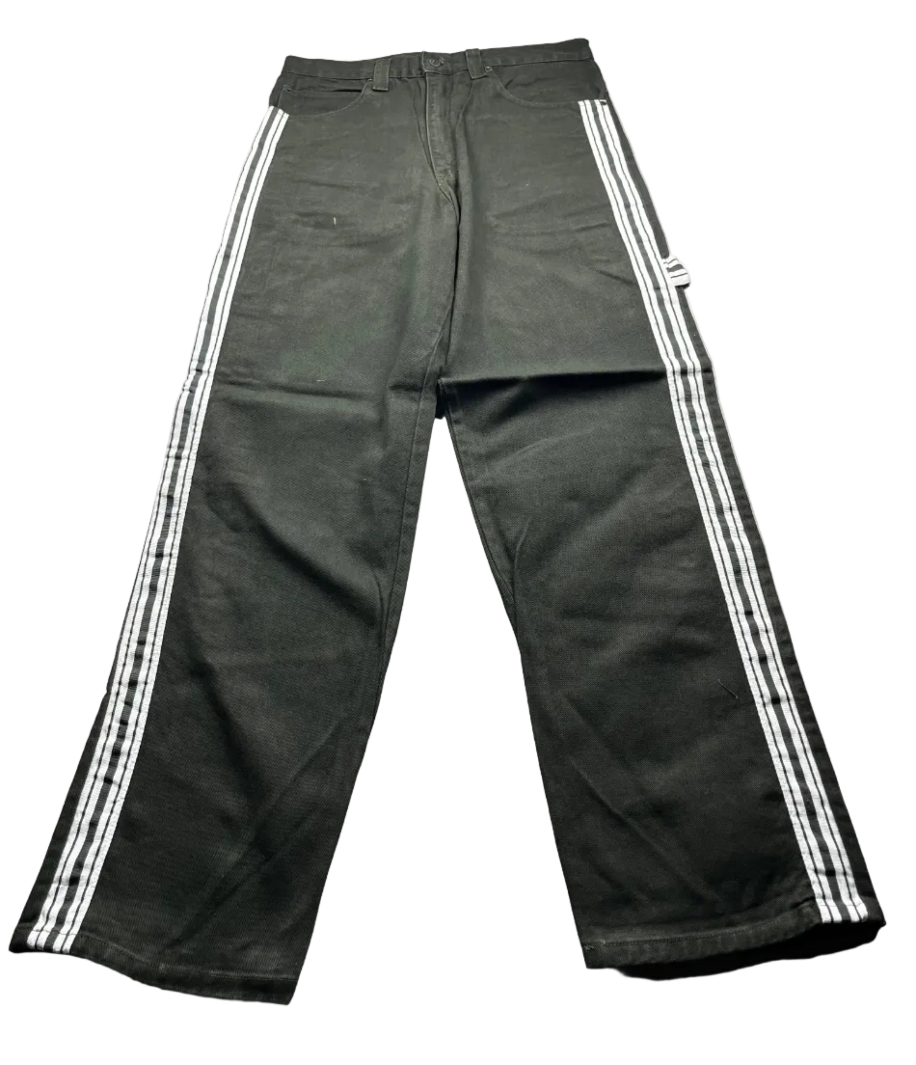 Bolero Tekno Black Wide Leg Denim Rave Skate Jeans