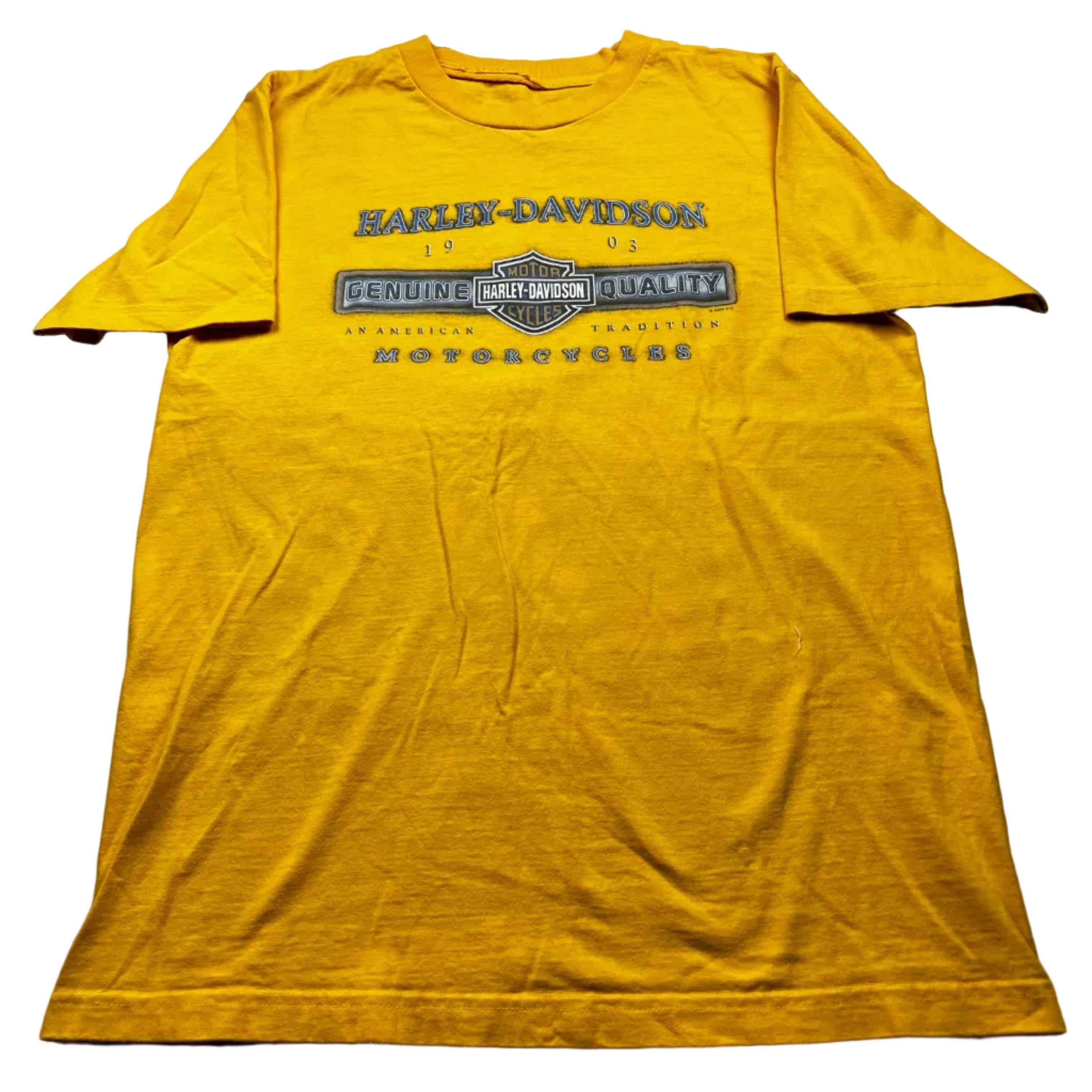 Vintage Y2K Harley Davidson Yellow T-Shirt