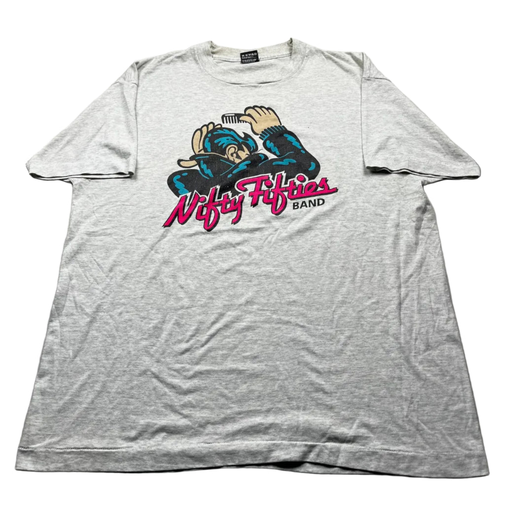 Vintage 1990s Nifty Fifties Band Rockabilly Graphic T-Shirt
