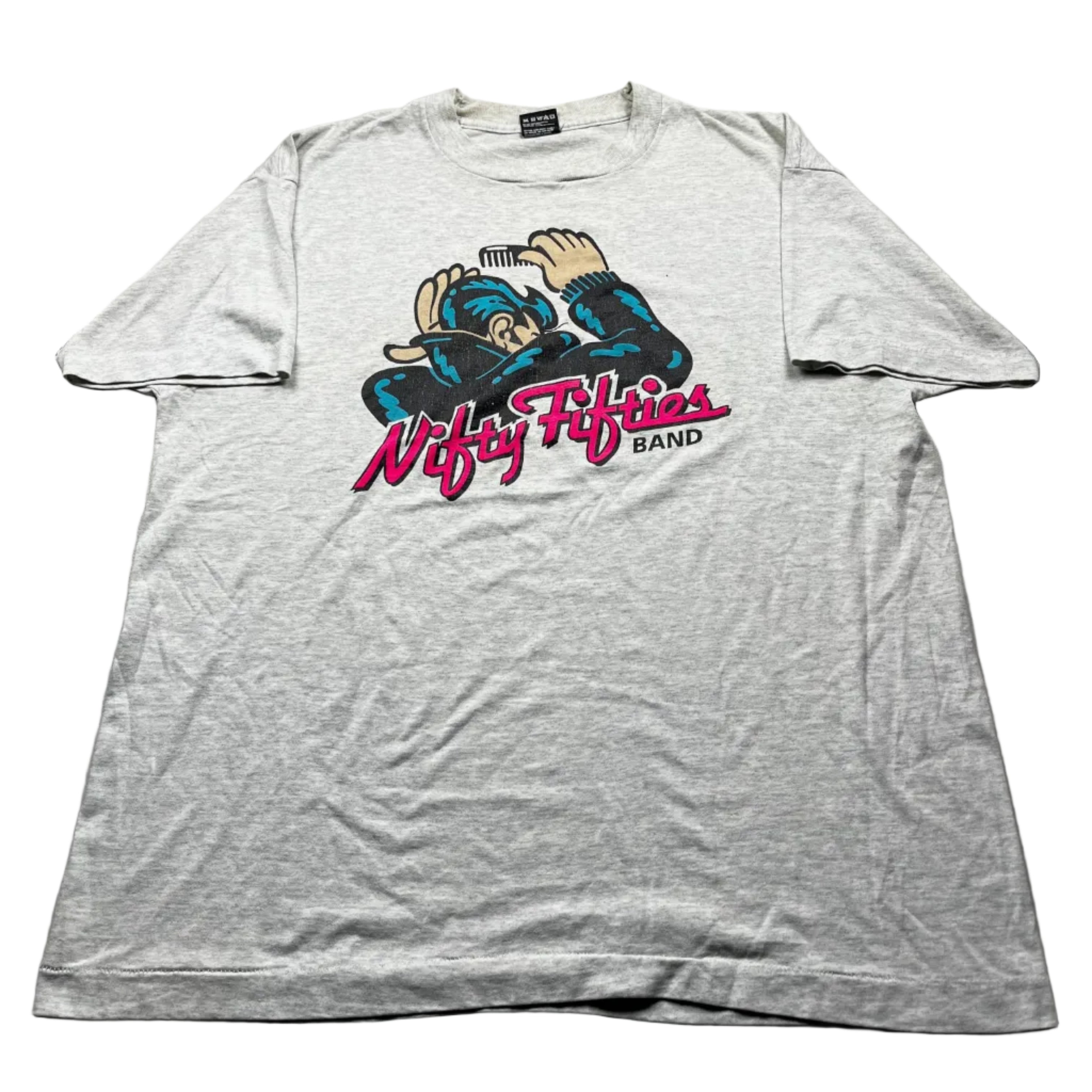 Vintage 1990s Nifty Fifties Band Rockabilly Graphic T-Shirt
