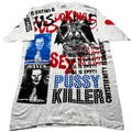 Vintage 1990s Marilyn Manson All Over Print Mosquitohead Style Band T-Shirt
