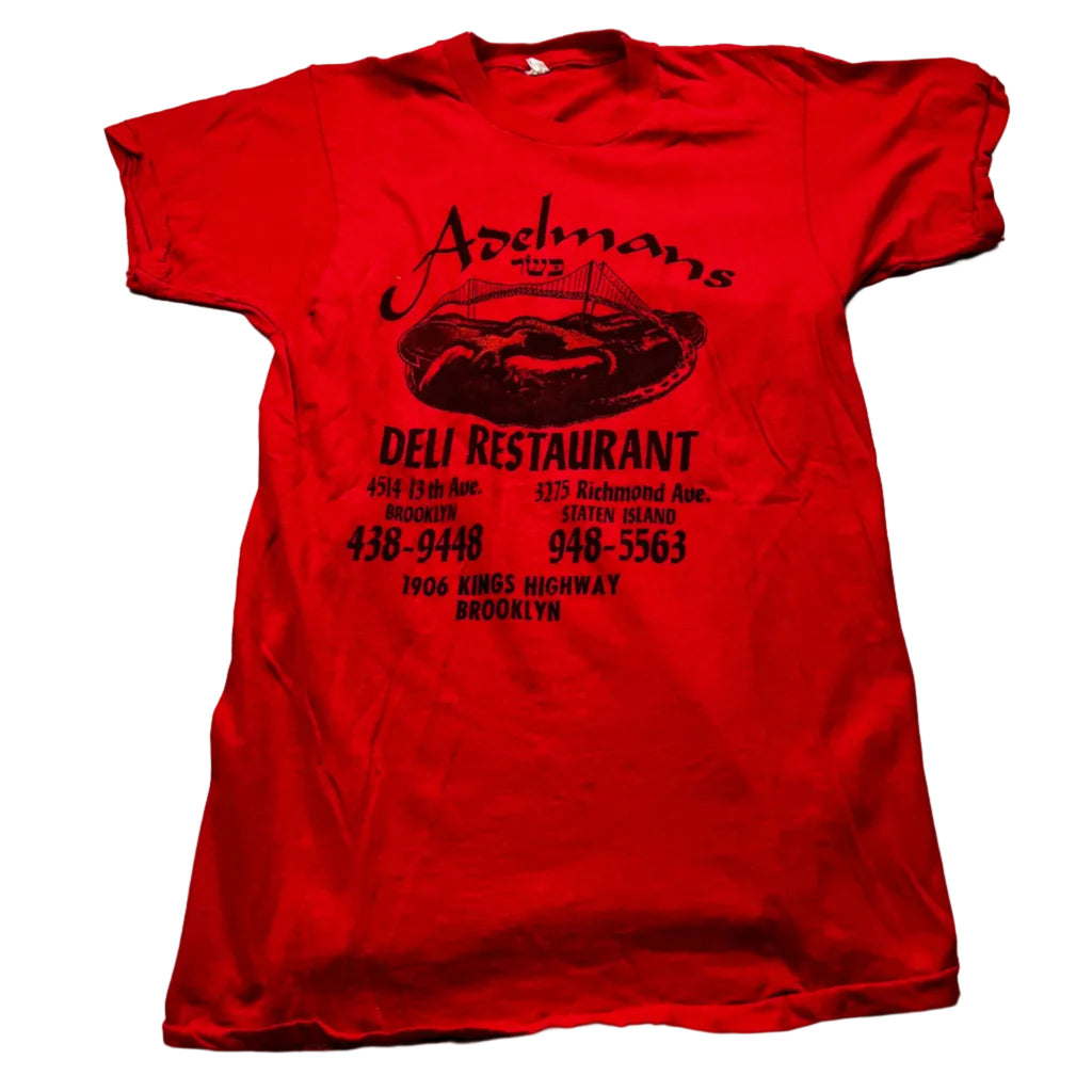 Vintage 80s Adelmans Kosher Deli Restaurant Shirt