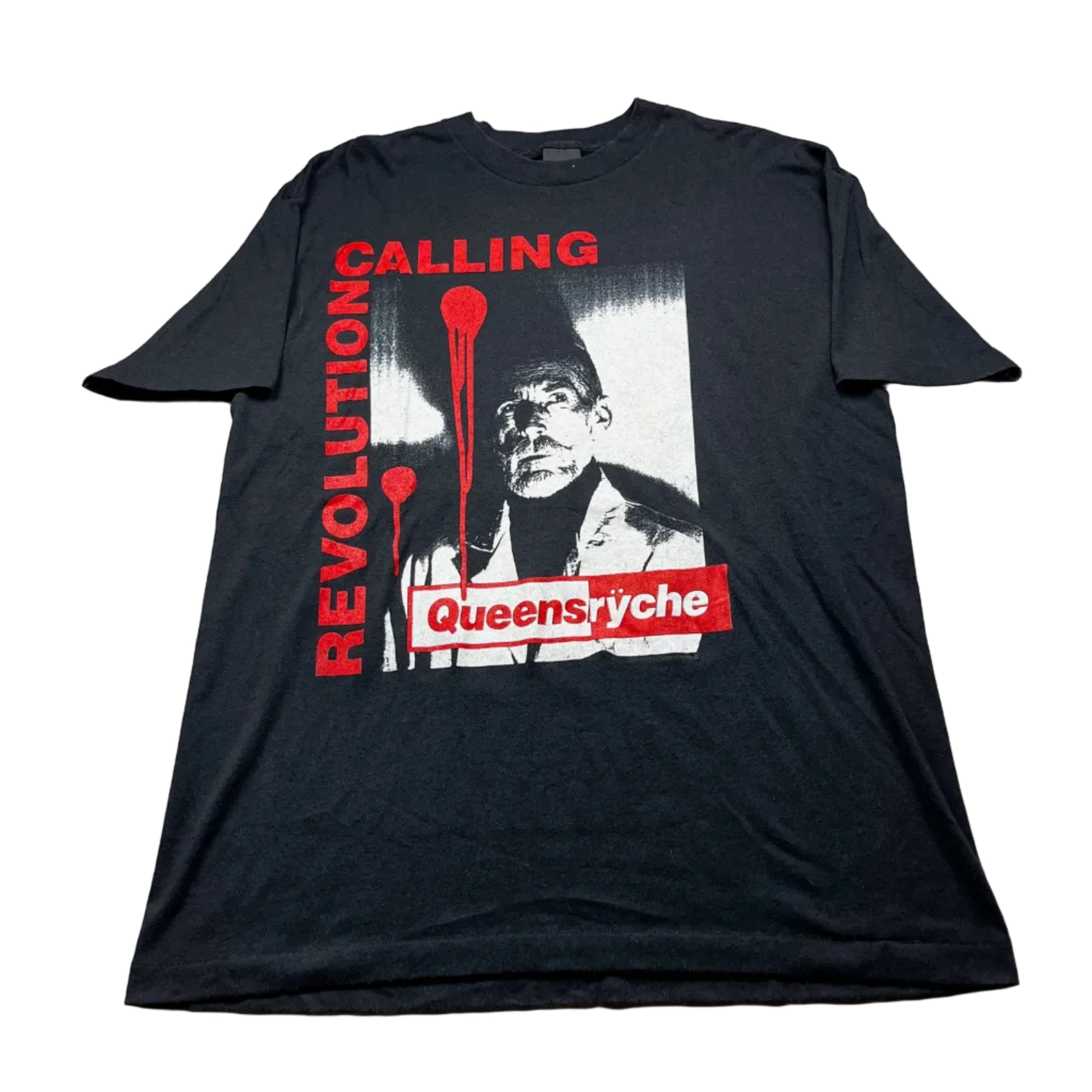 Vintage Queensryche Revolution Calling Band T-Shirt Black