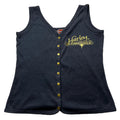 Vintage Harley Davidson 24 Karat Gold Button Up Tank Top