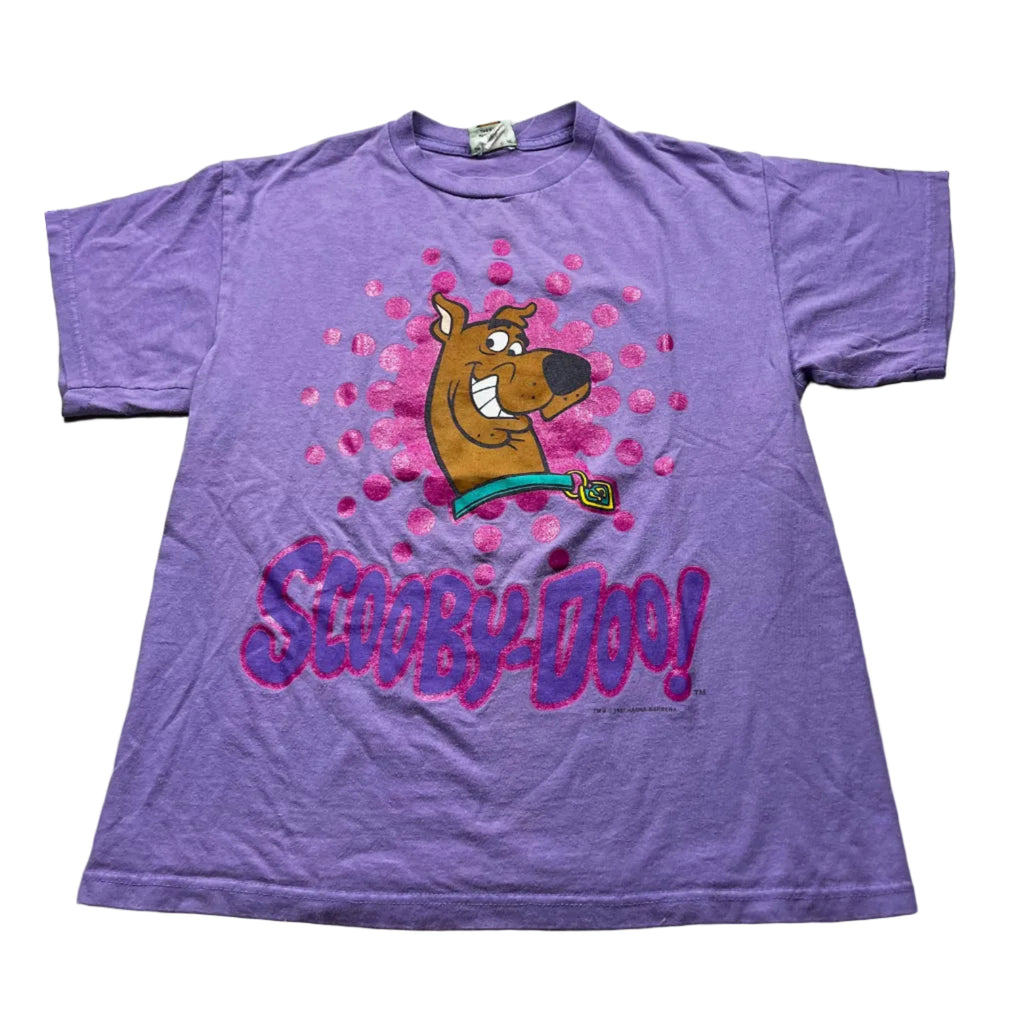 Vintage Scooby-Doo Glitter Graphic Cartoon T-Shirt Purple