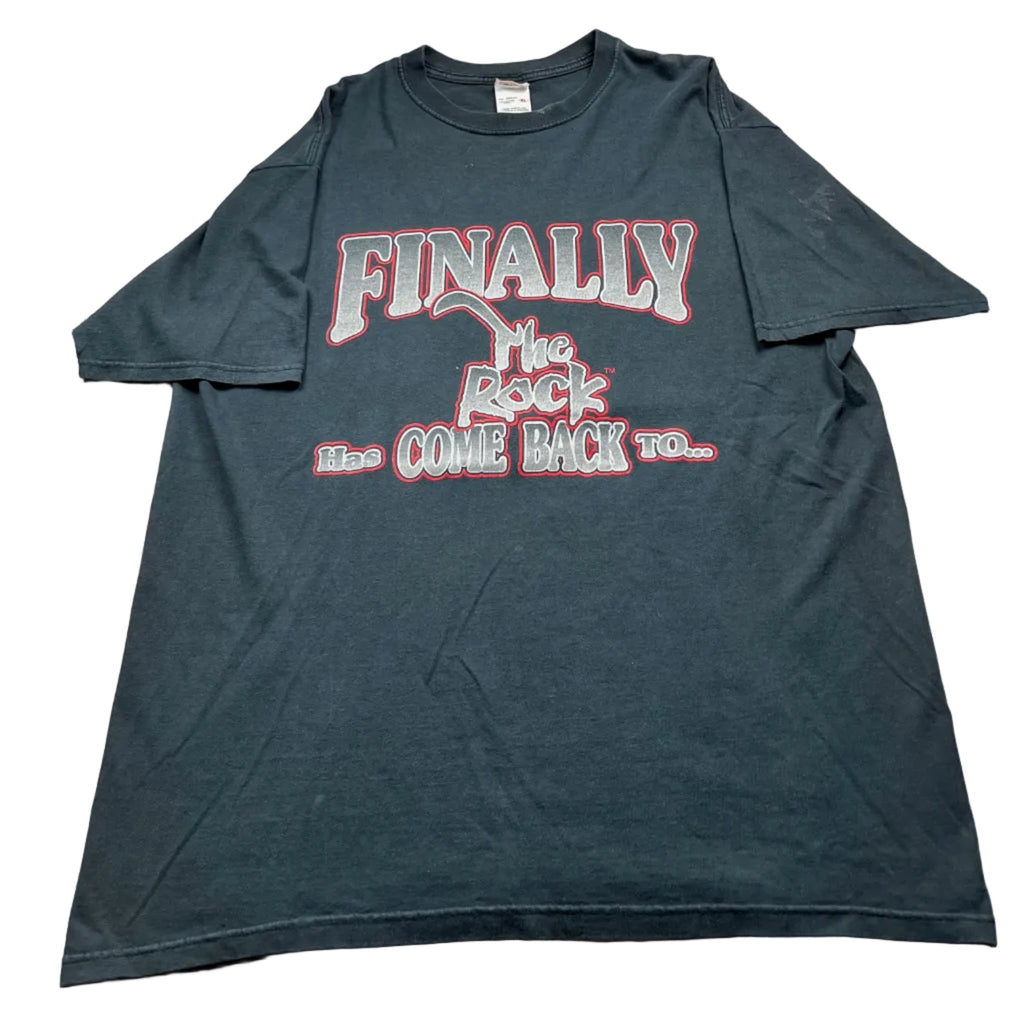 Vintage WWE The Rock Finally Has Come Back T-Shirt Black