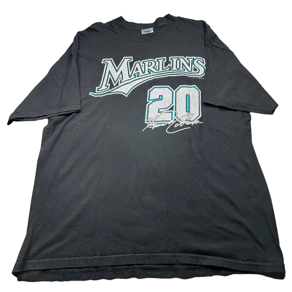 Vintage Florida Marlins Miguel Cabrera #20 T-Shirt Black