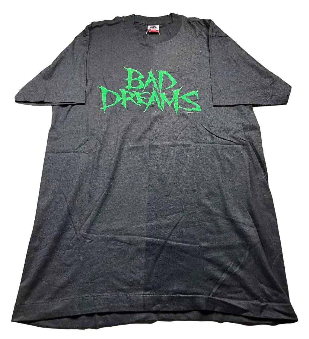 Vintage Fruit of the Loom Bad Dreams Graphic T-Shirt Charcoal