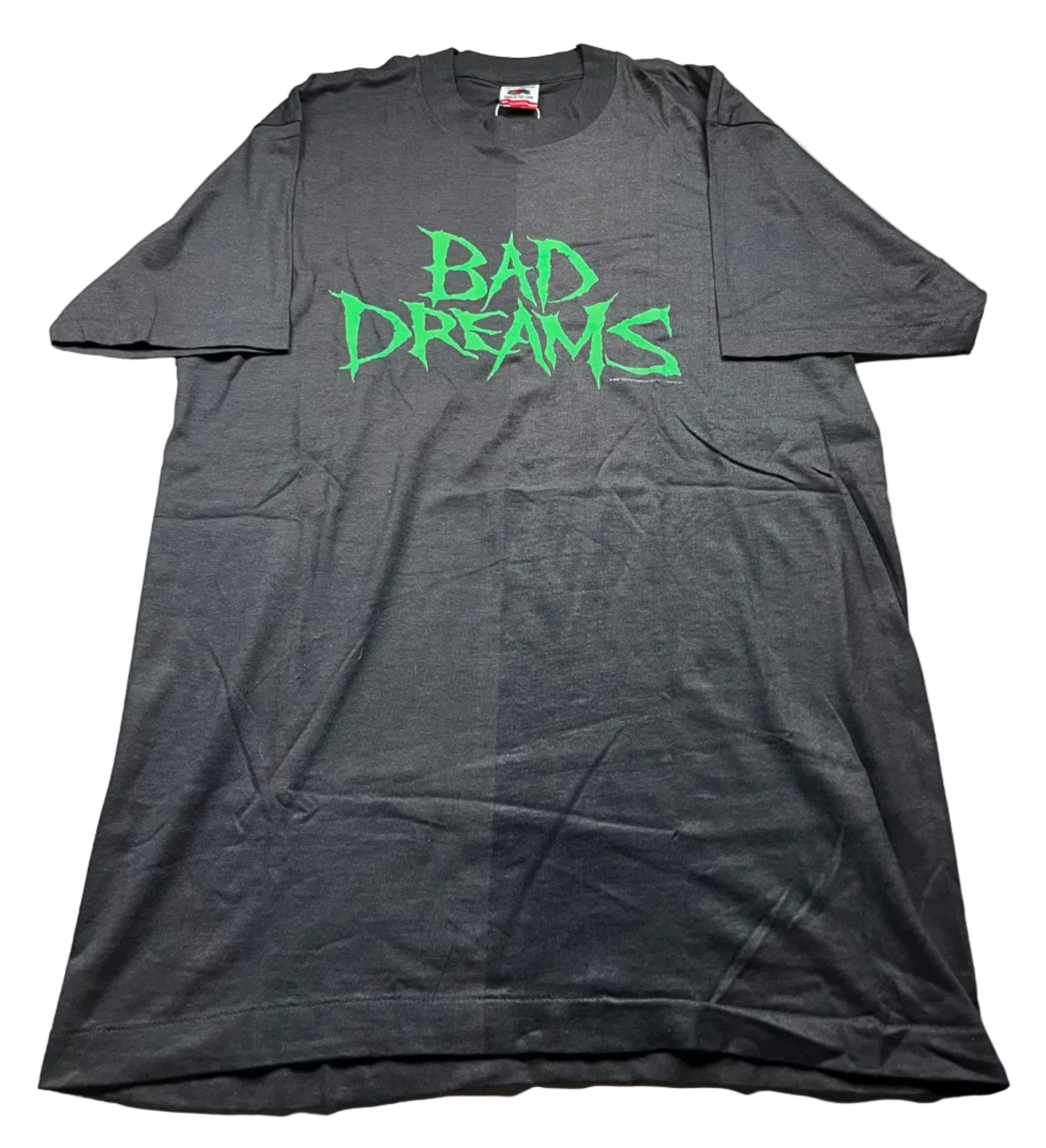 Vintage Fruit of the Loom Bad Dreams Graphic T-Shirt Charcoal
