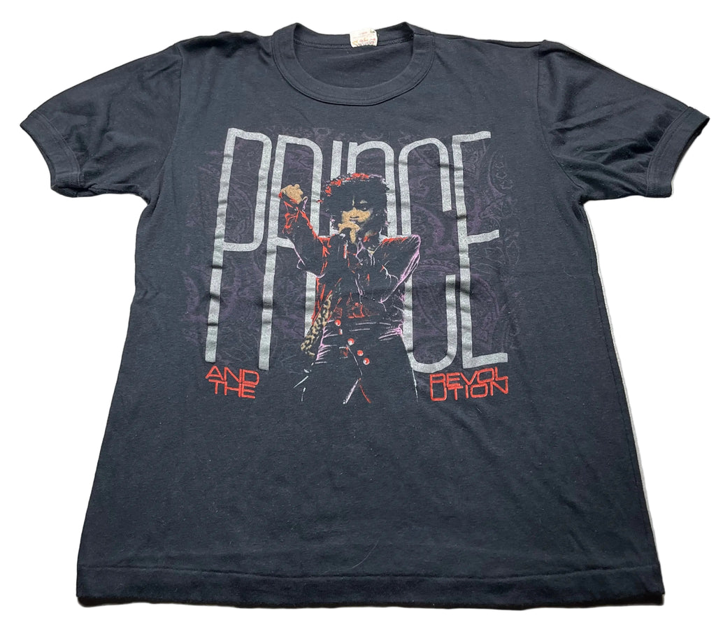 Vintage Prince and the Revolution Purple Rain Era Graphic T-Shirt Black