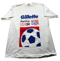 Vintage Gillette World Cup USA 1994 Soccer Graphic T-Shirt White