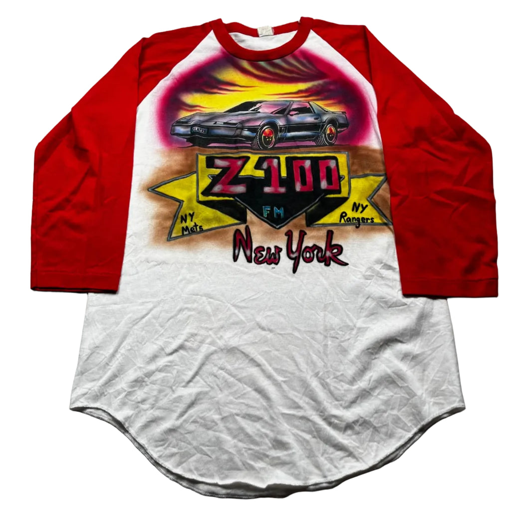 Vintage Z100 New York Airbrush Raglan Baseball Tee