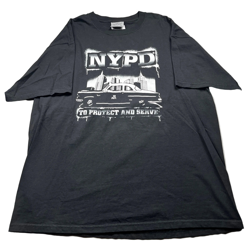 Vintage NYPD To Protect And Serve Graphic T-Shirt Black