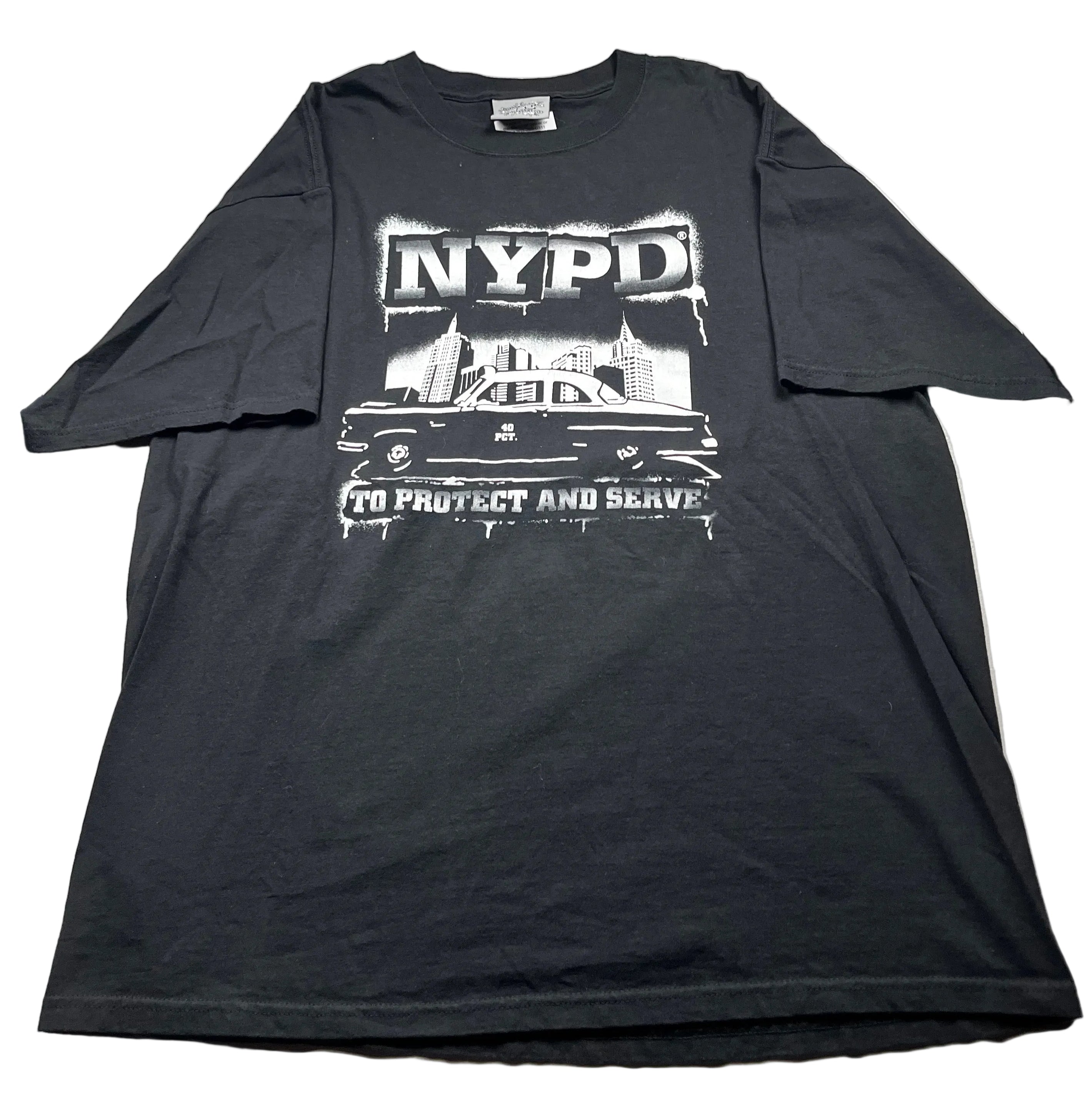 Vintage NYPD To Protect And Serve Graphic T-Shirt Black