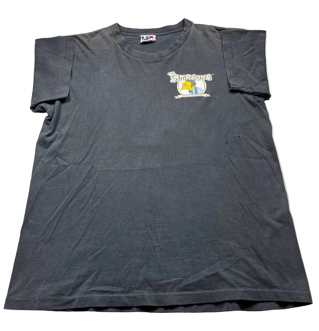 Vintage The Simpsons Principal Skinner Graphic T-Shirt Black