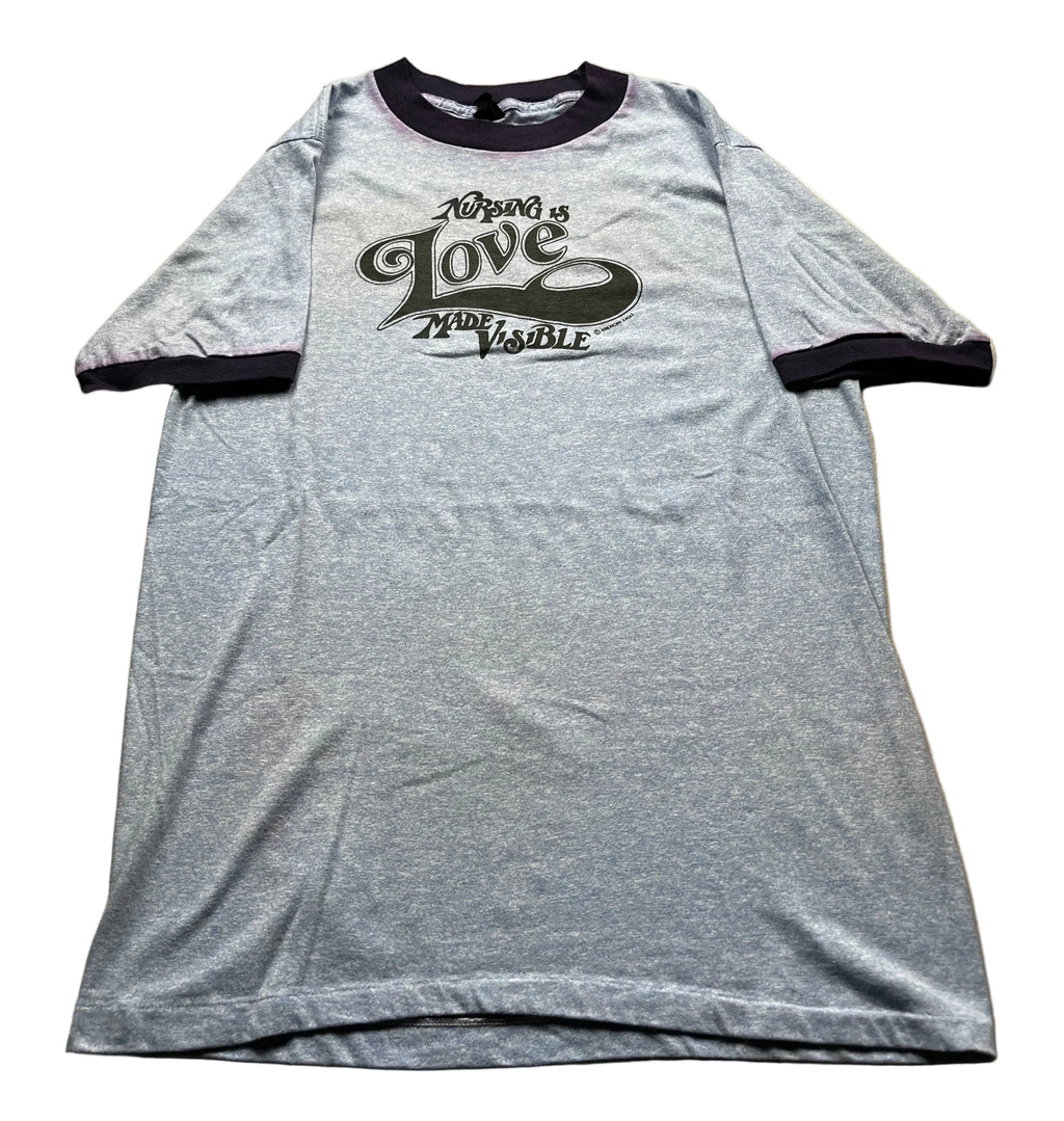 Vintage Nursing Is Love Made Visible Ringer T-Shirt