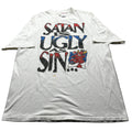 Vintage Satan Is Ugly As Sin Religious Graphic T-Shirt