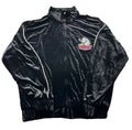Vintage Russia Barcode Dragon Velour Track Jacket Black
