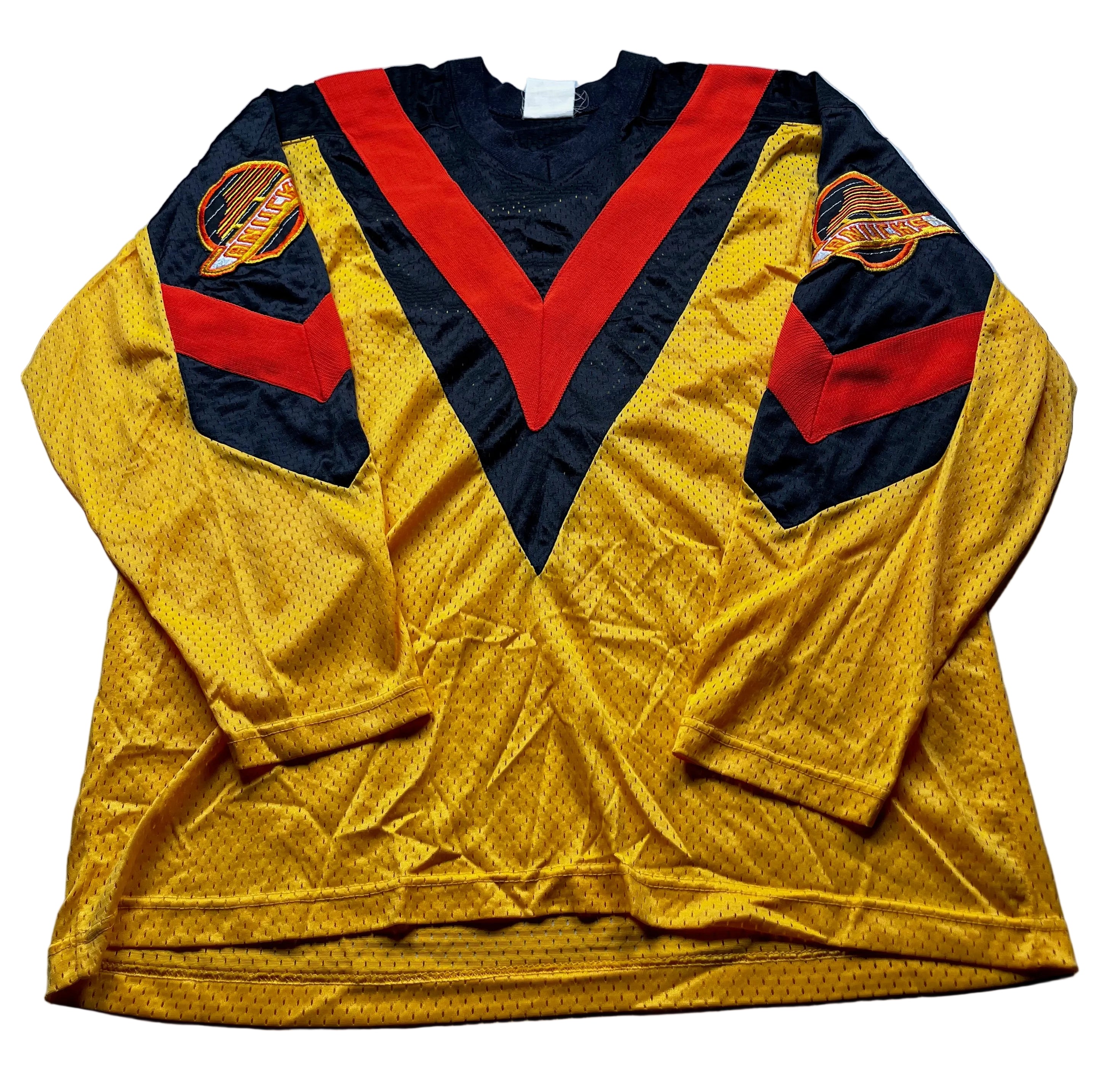 Vintage Vancouver Canucks Flying V CCM Hockey Jersey