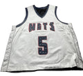 Vintage New Jersey Nets Jason Kidd Faux Leather Basketball Jersey
