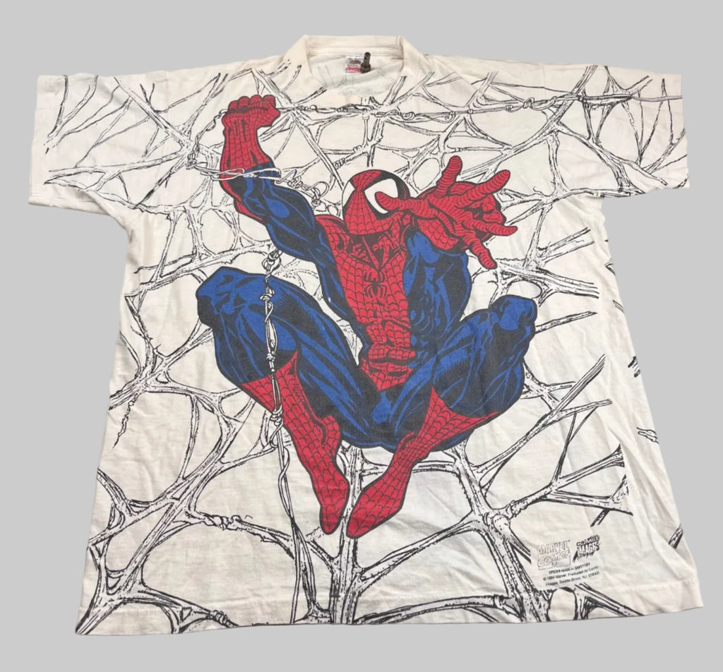 Vintage 1994 Marvel Spider-Man All Over Print T-Shirt