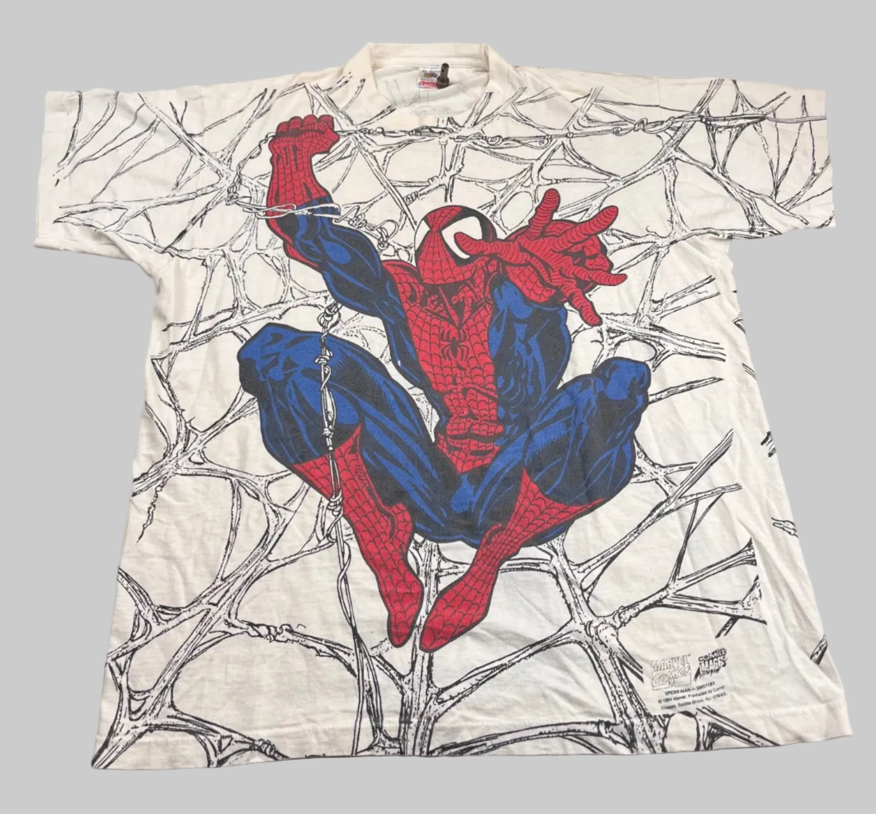 Vintage 1994 Marvel Spider-Man All Over Print T-Shirt