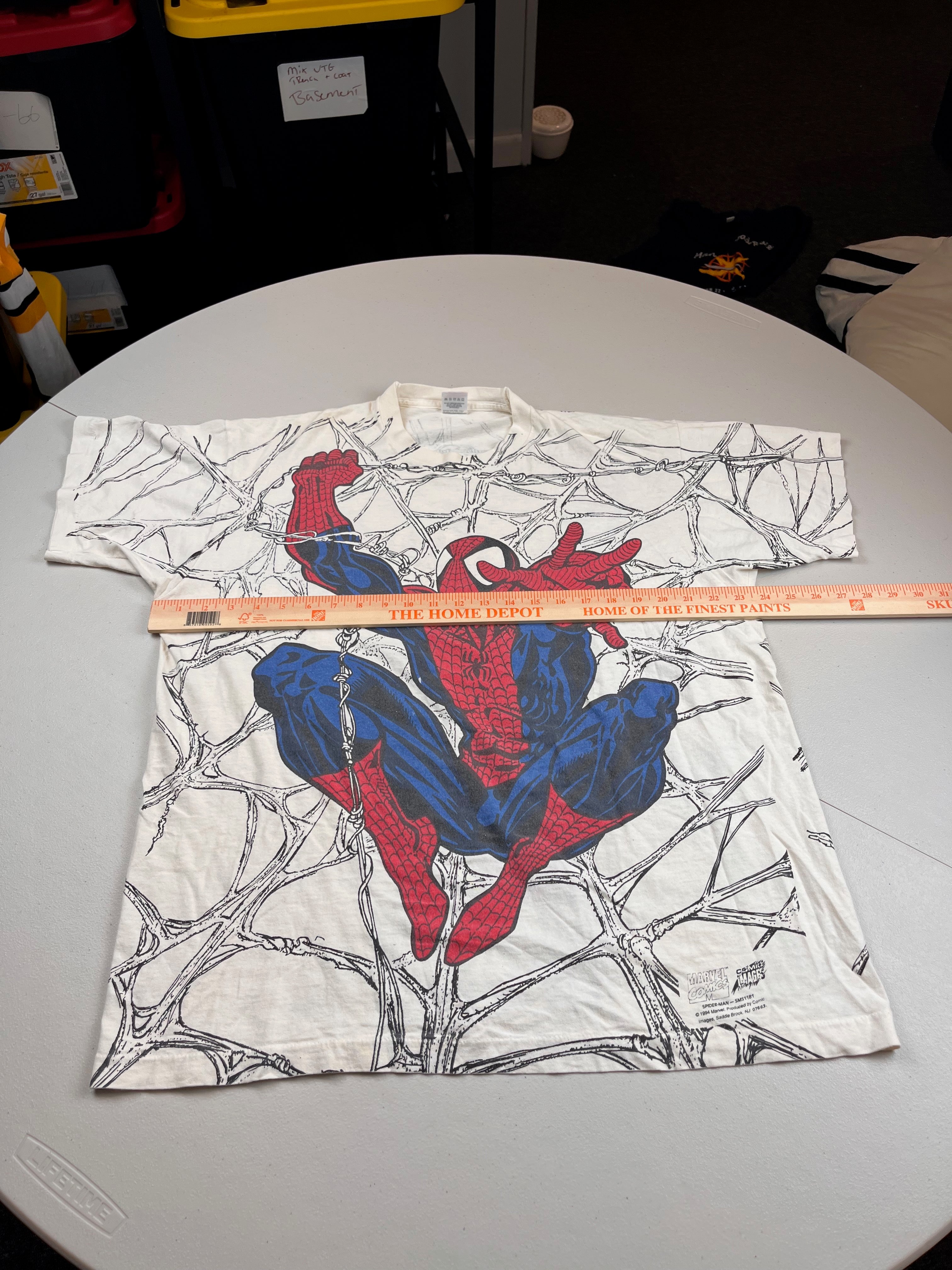 Vintage 1994 Marvel Spider-Man All Over Print T-Shirt