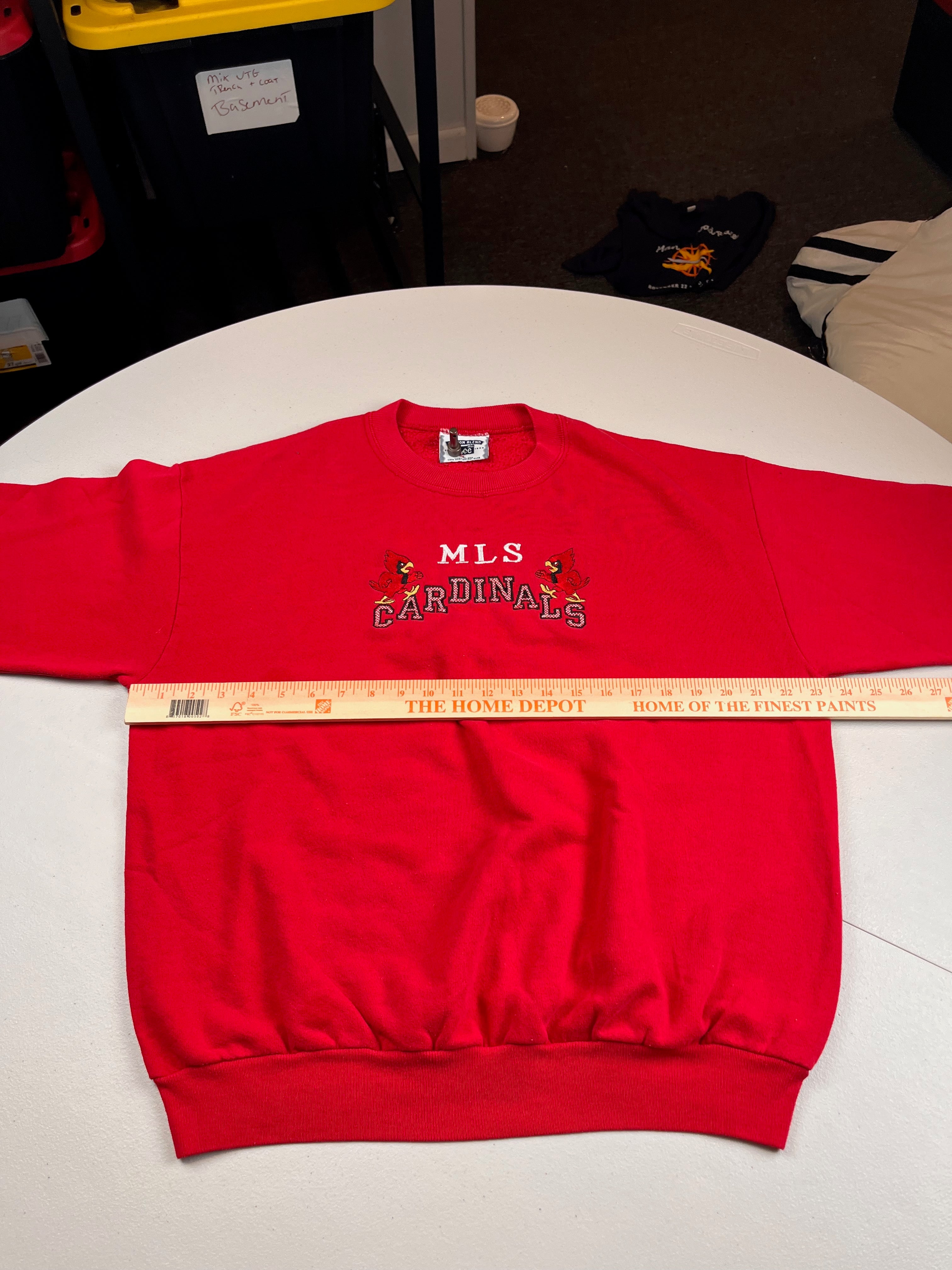 Vintage 90s MLS Cardinals Embroidered Spell Out Sweatshirt