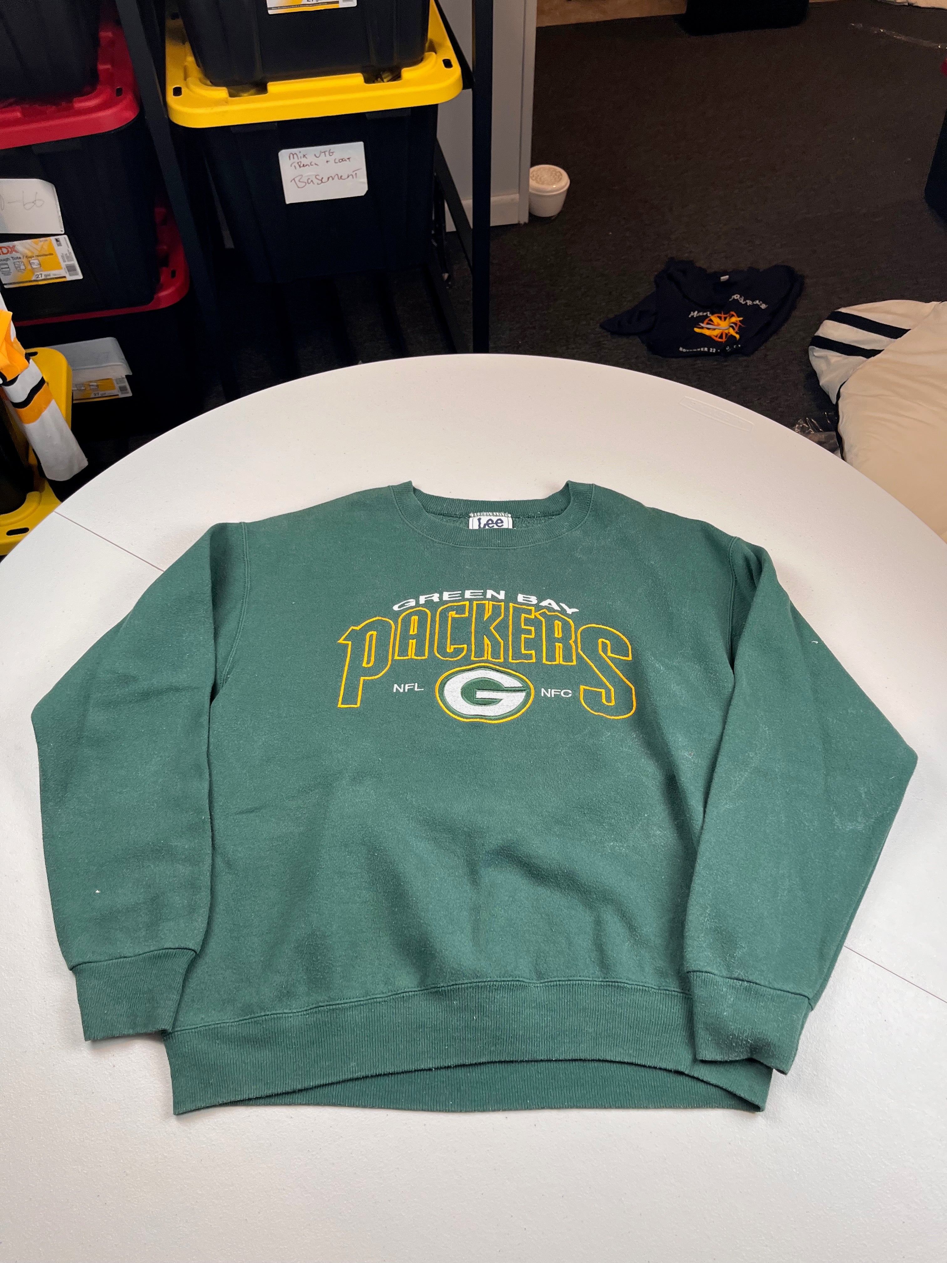 Vintage 90s Lee Sport Green Bay Packers Embroidered Sweatshirt