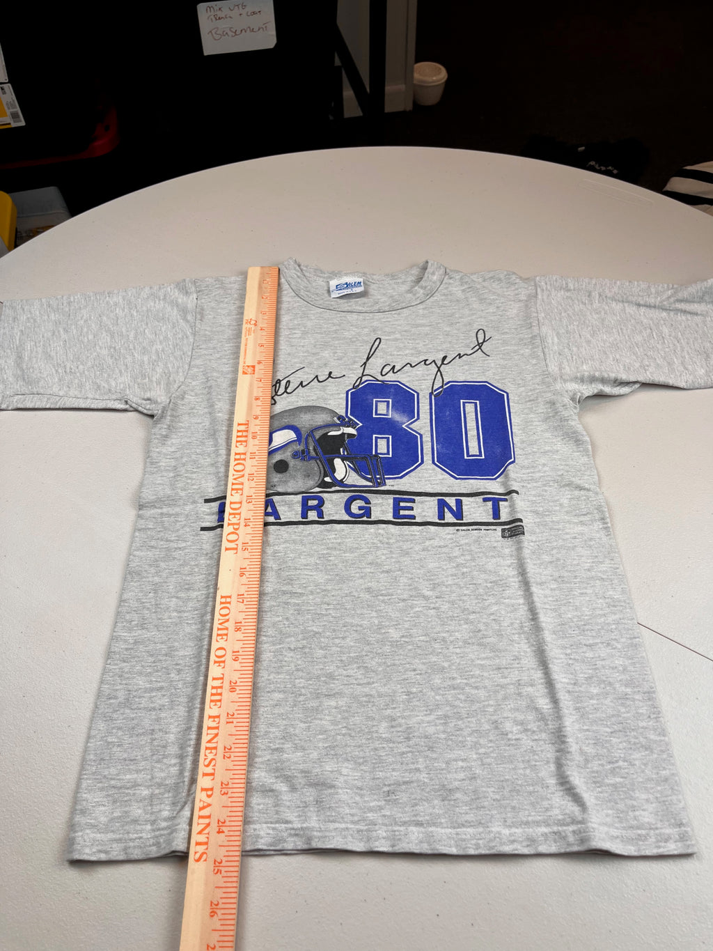 Vintage 80s Steve Largent Seattle Seahawks Nutmeg Graphic T-Shirt