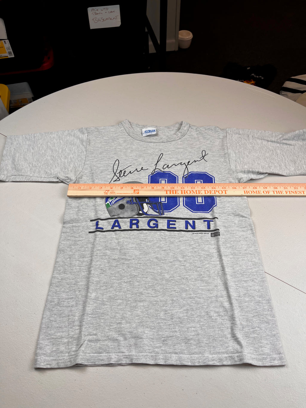 Vintage 80s Steve Largent Seattle Seahawks Nutmeg Graphic T-Shirt