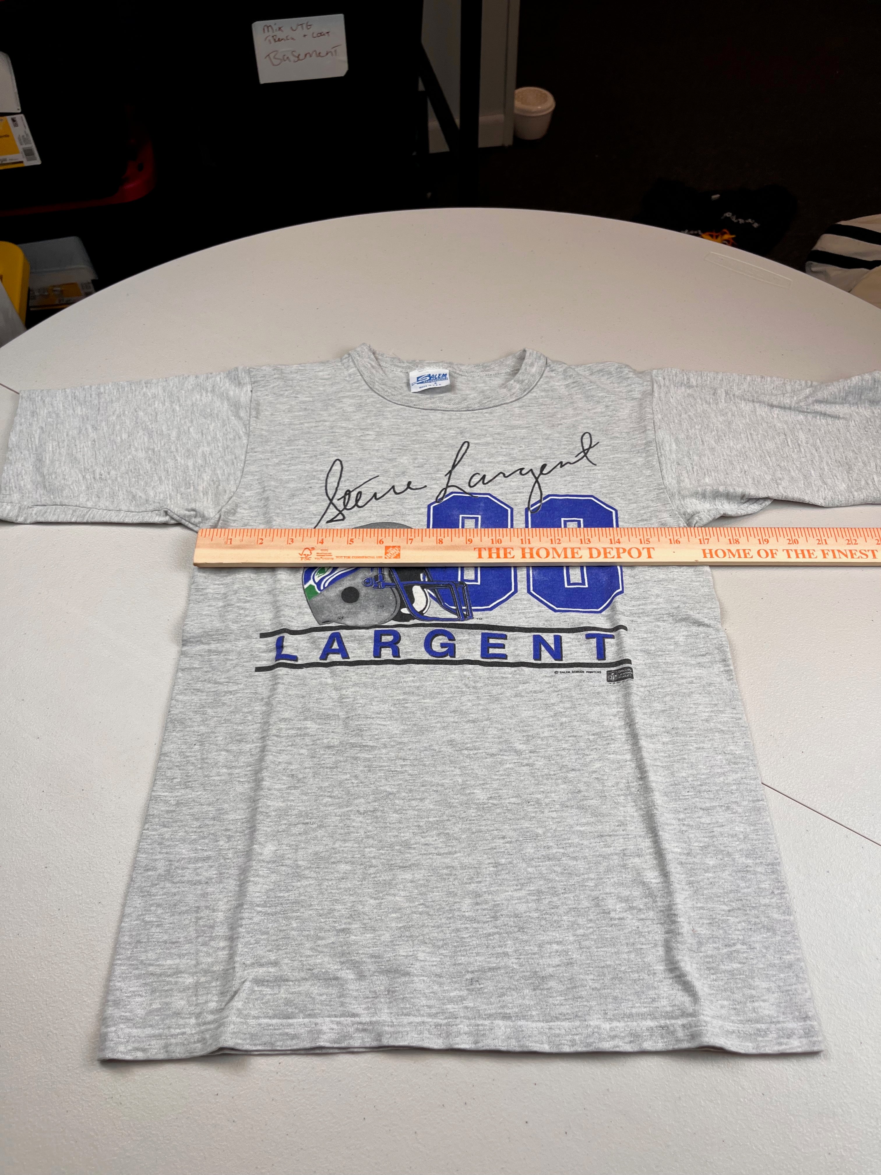 Vintage 80s Steve Largent Seattle Seahawks Nutmeg Graphic T-Shirt