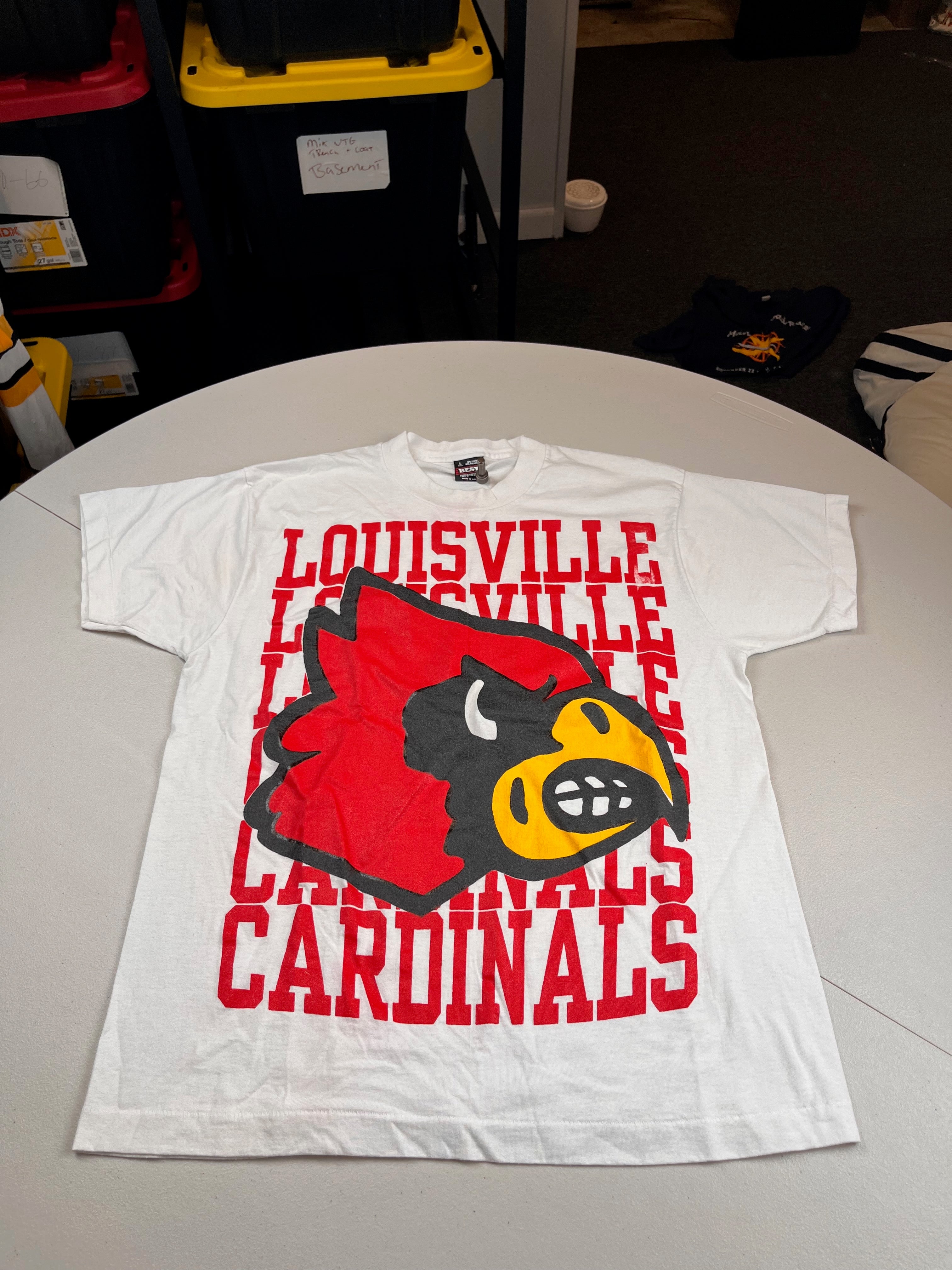 Vintage 90s Louisville Cardinals Big Logo College T-Shirt