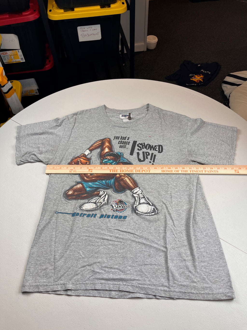 Vintage 90s Detroit Pistons CSA Trash Talk Graphic T-Shirt
