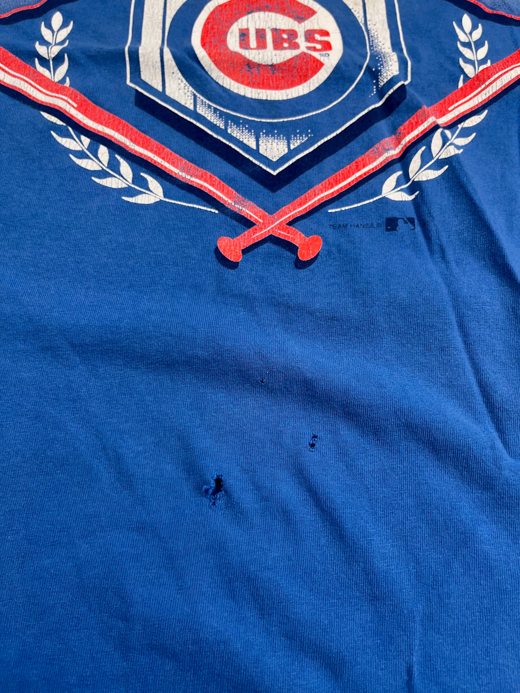 Vintage 90s Chicago Cubs Home Plate Crossed Bats T-Shirt