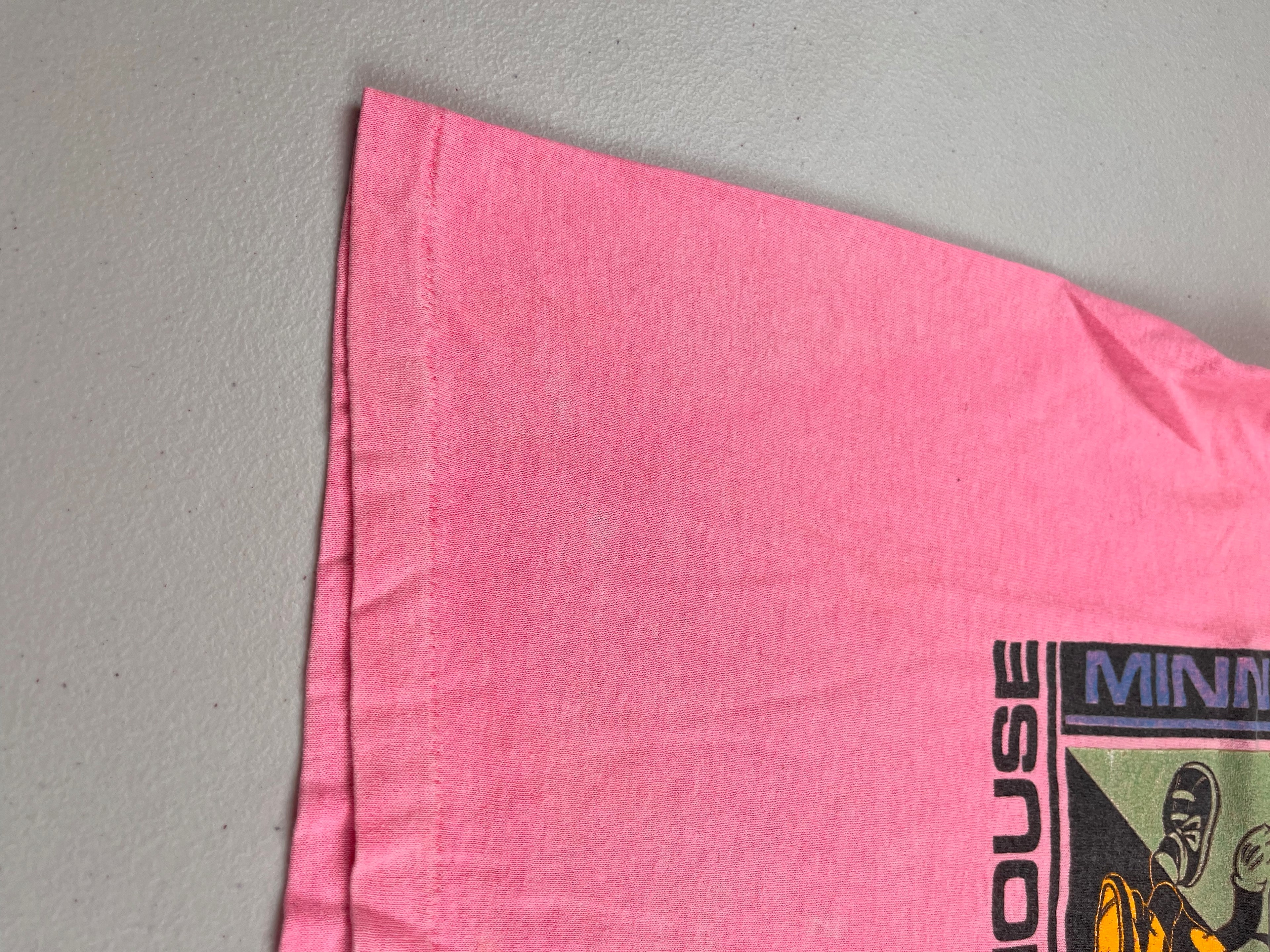 Vintage 90s Mickey & Minnie Mouse Quadrant Pink T-Shirt