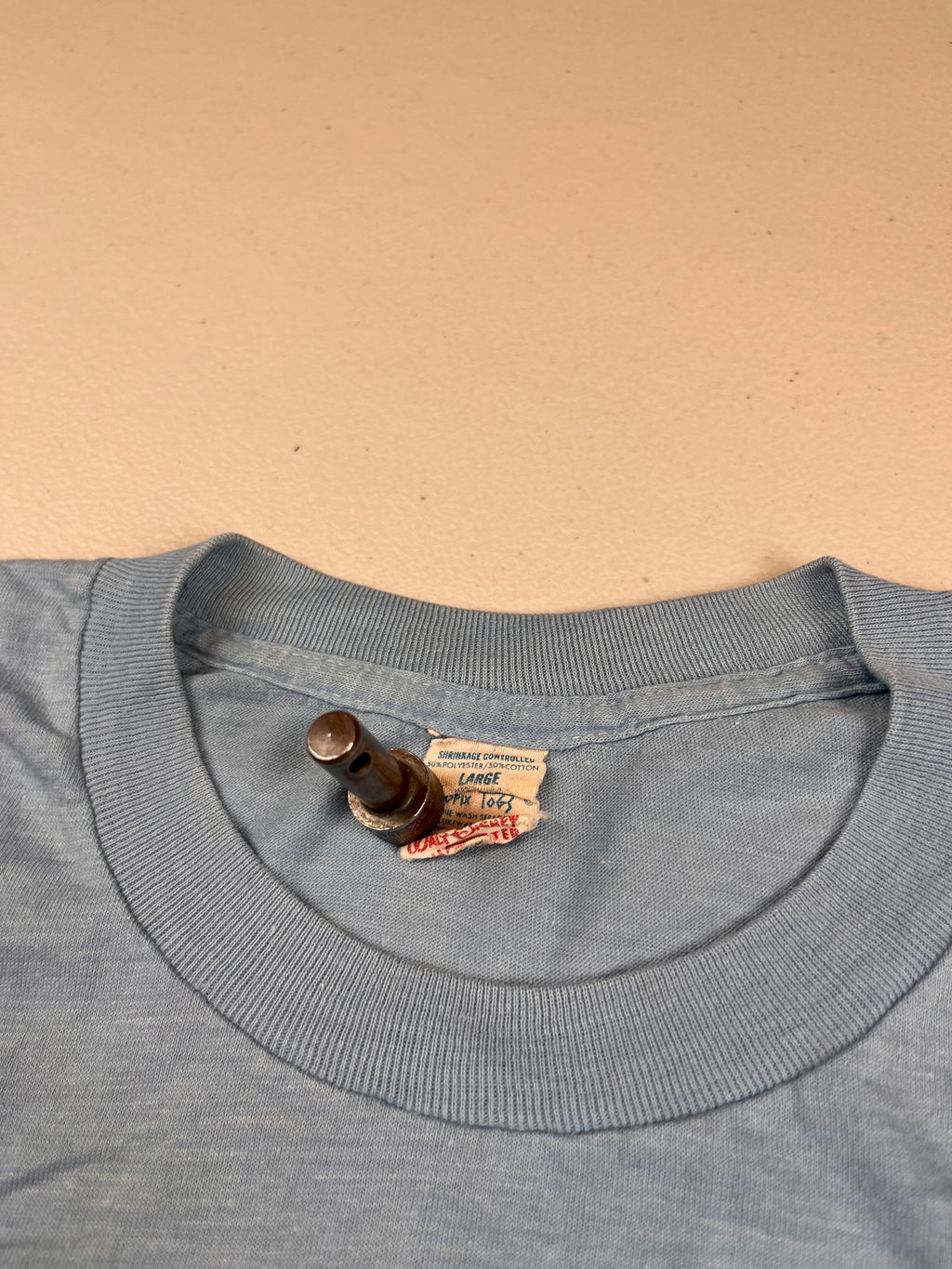 Vintage 70s Walt Disney Productions Minnie Mouse Light Blue T-Shirt