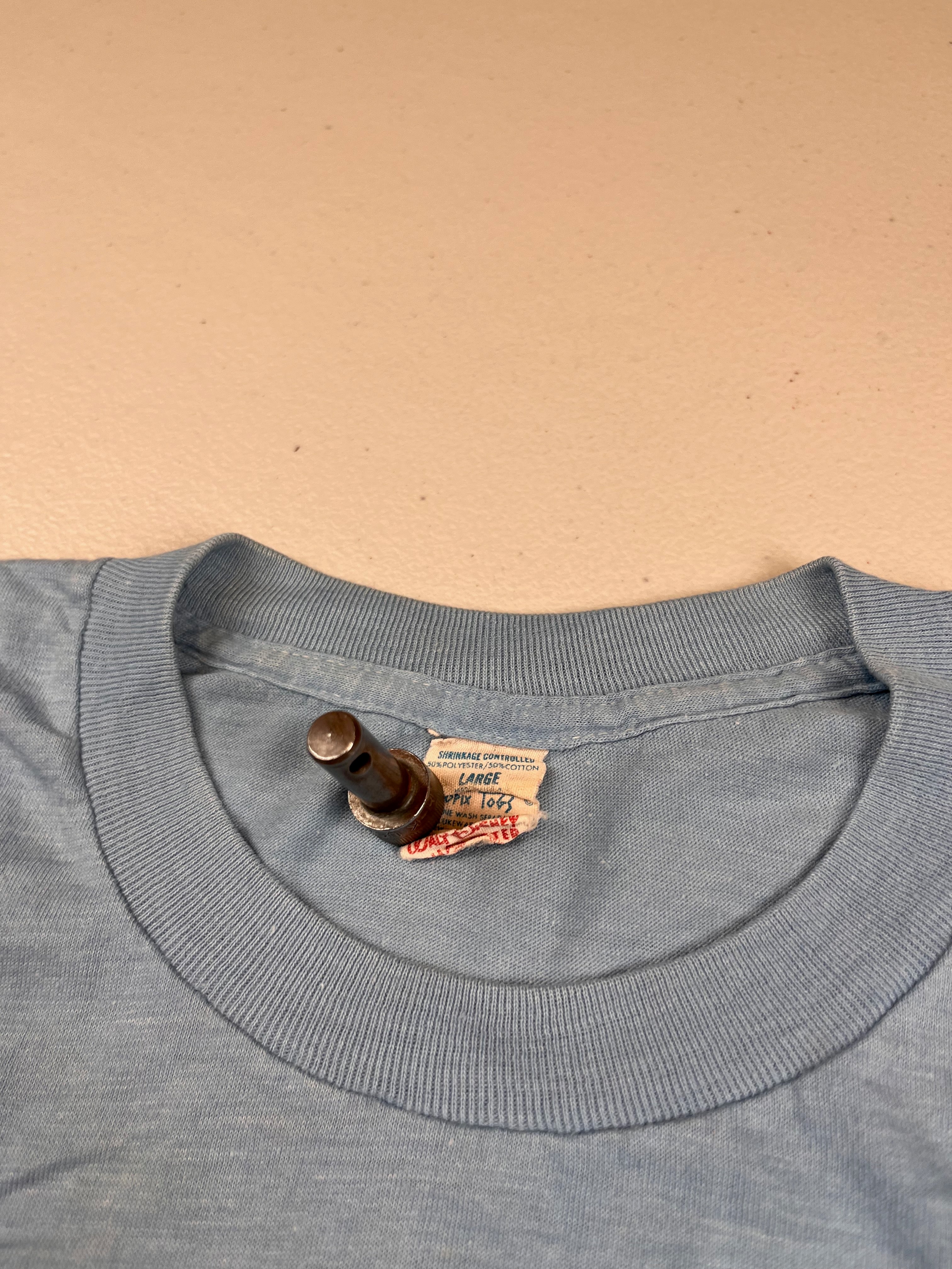 Vintage 70s Walt Disney Productions Minnie Mouse Light Blue T-Shirt