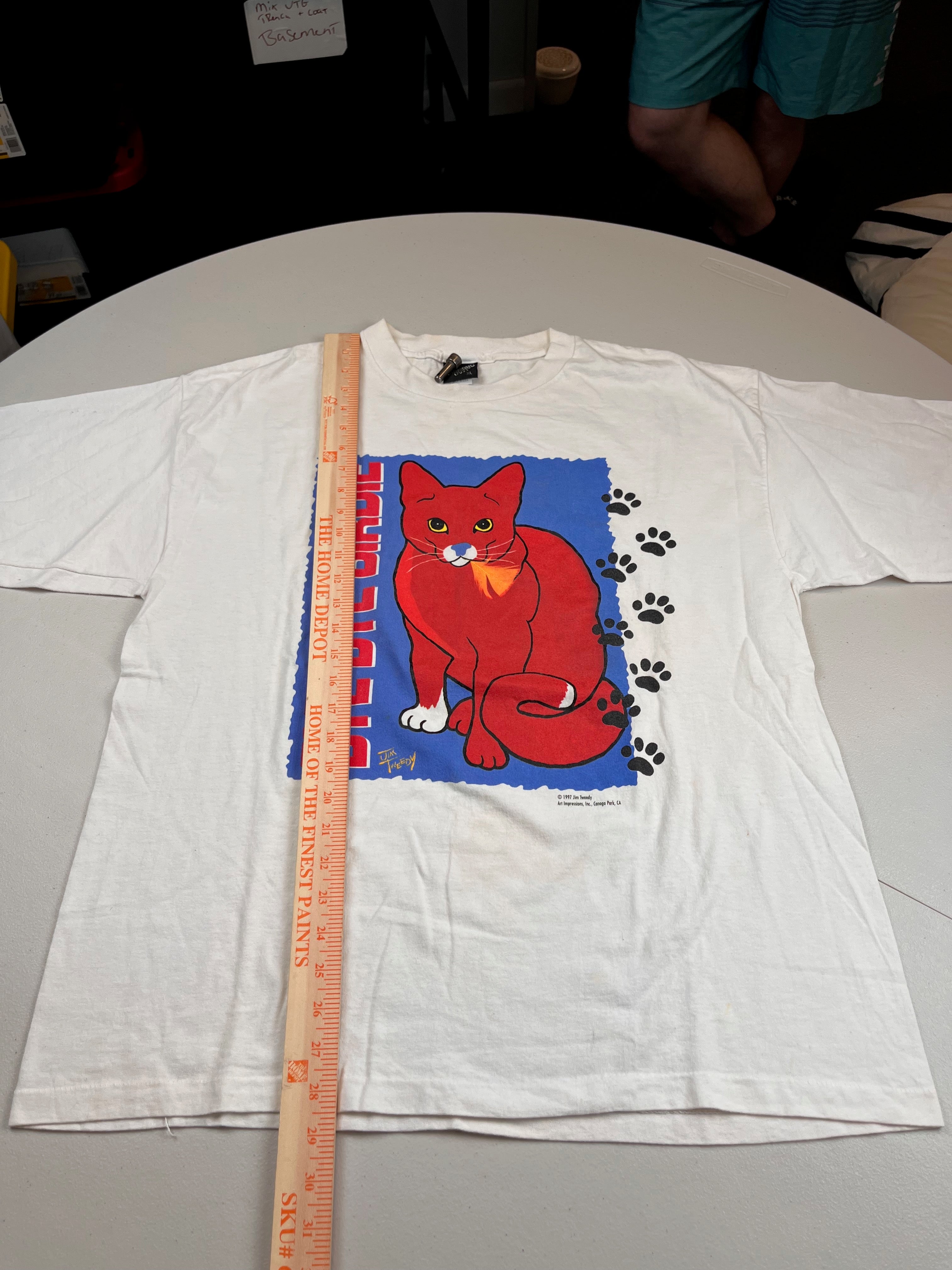 Vintage 1997 Jim Tweedy Charlie the Red Cat Bye Bye Birdie T-Shirt