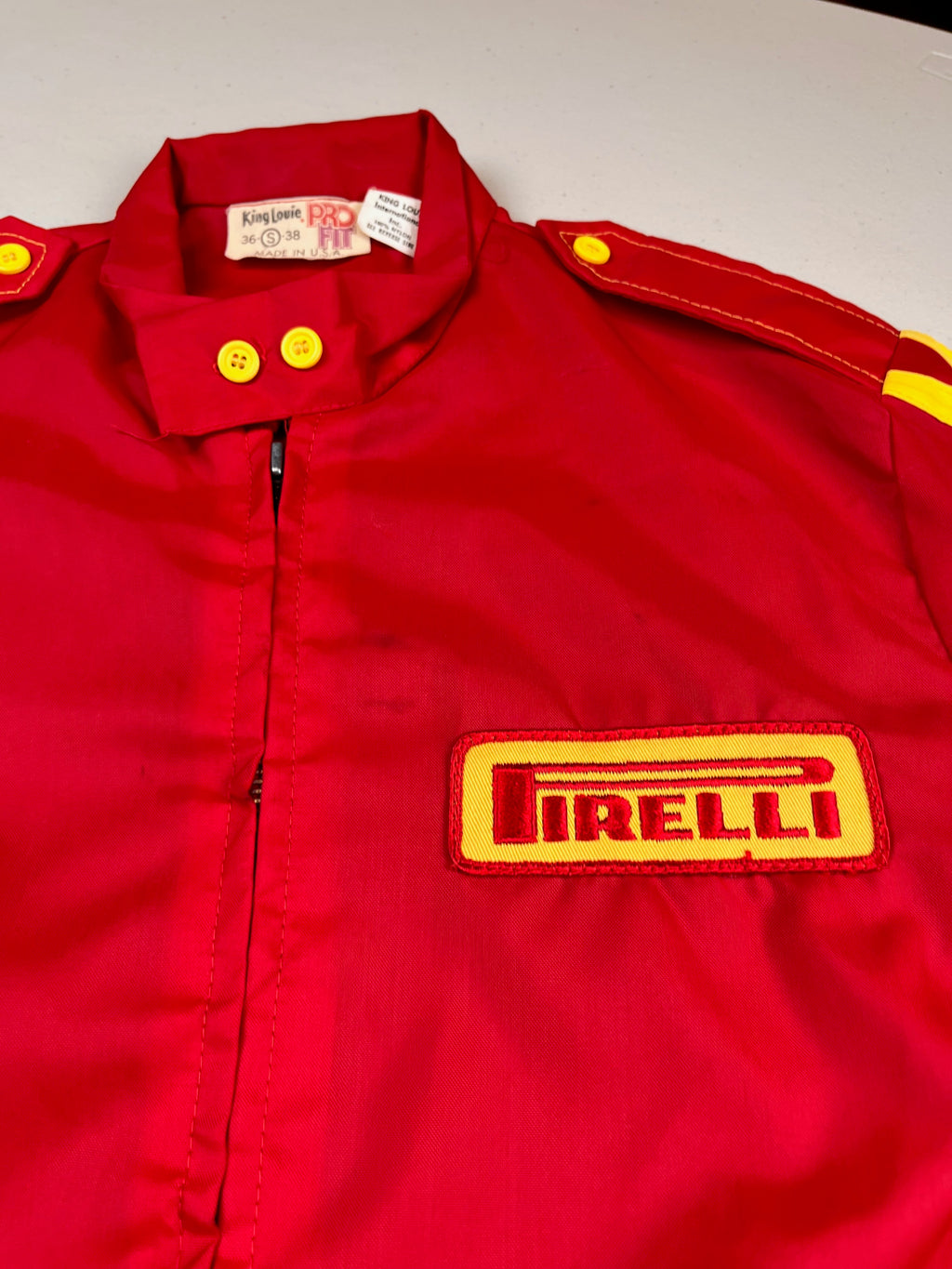 Vintage 70s King Louie Pirelli Nylon Racing Pit Jacket