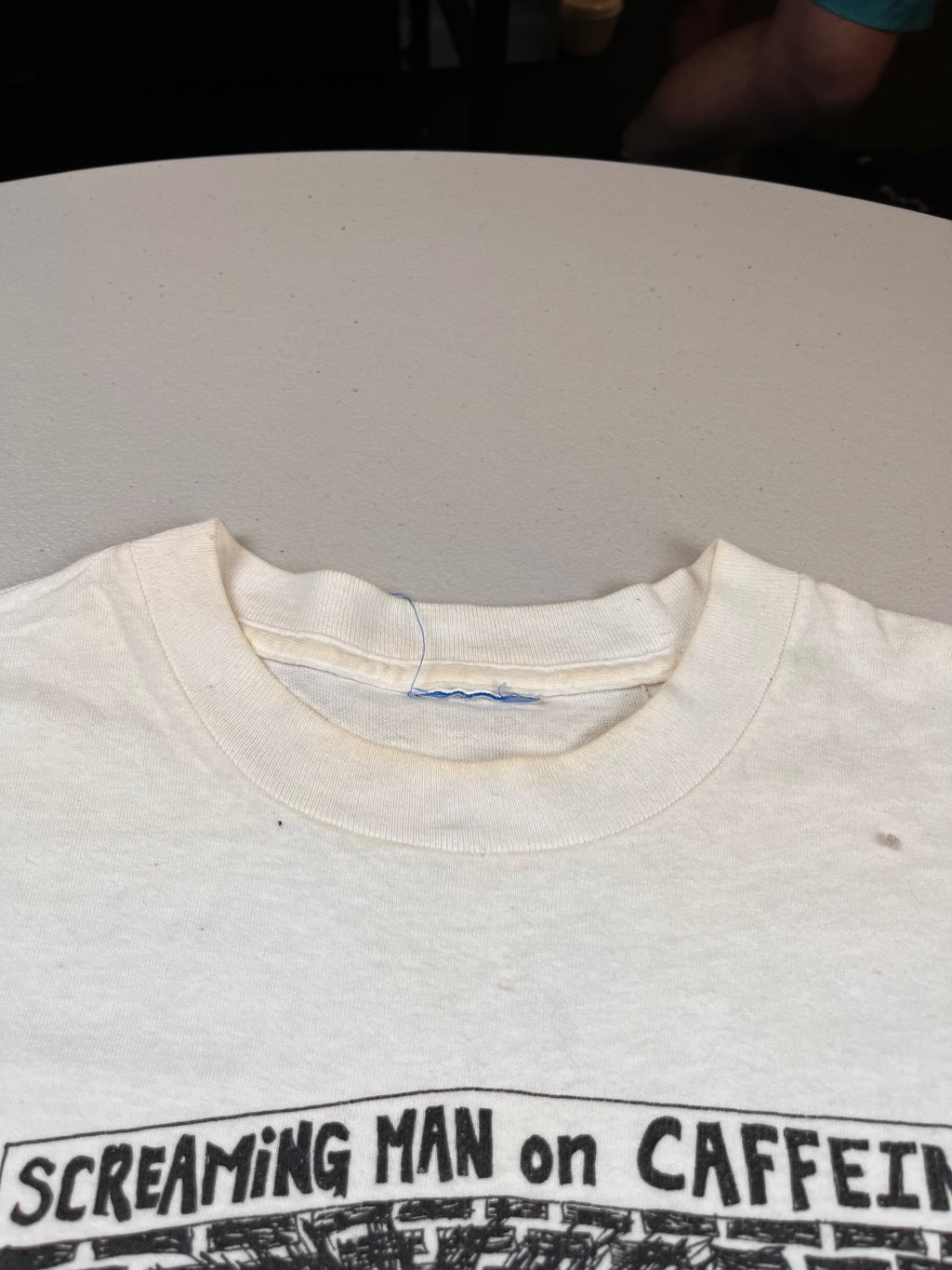 Vintage 1991 Badbob Screaming Man on Caffeine T-Shirt