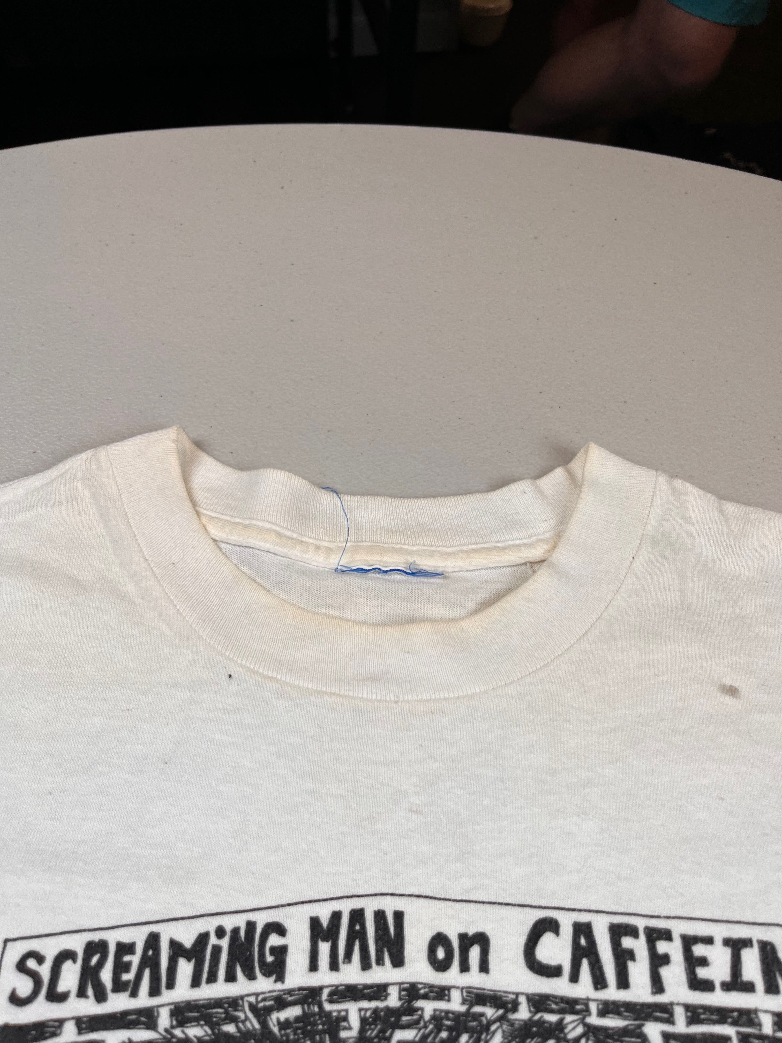 Vintage 1991 Badbob Screaming Man on Caffeine T-Shirt