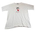 Vintage Betty Boop Red Heart Graphic T-Shirt White