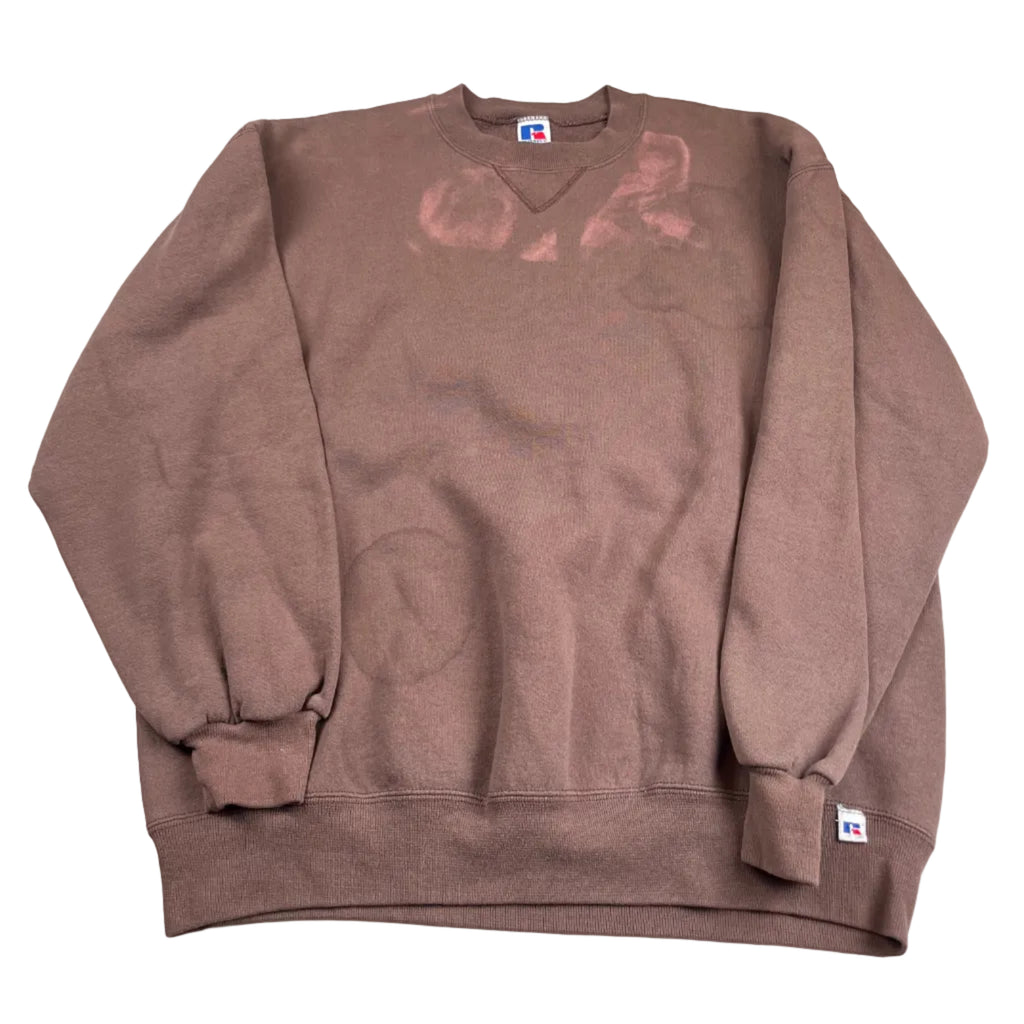 Vintage Russell Athletic Blank Crewneck Sweatshirt Faded Brown/Pink