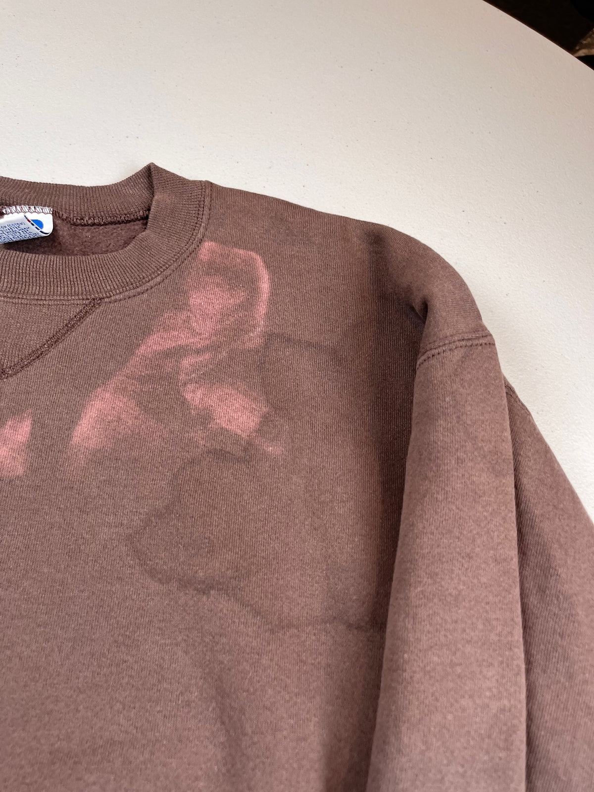 Vintage Russell Athletic Blank Crewneck Sweatshirt Faded Brown/Pink