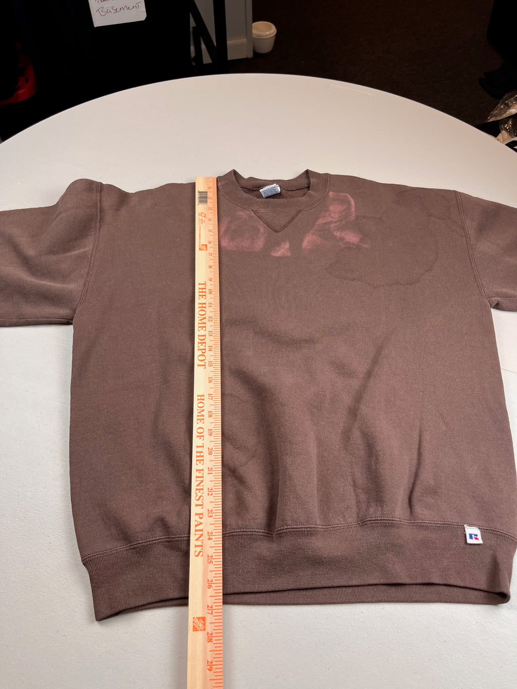 Vintage Russell Athletic Blank Crewneck Sweatshirt Faded Brown/Pink