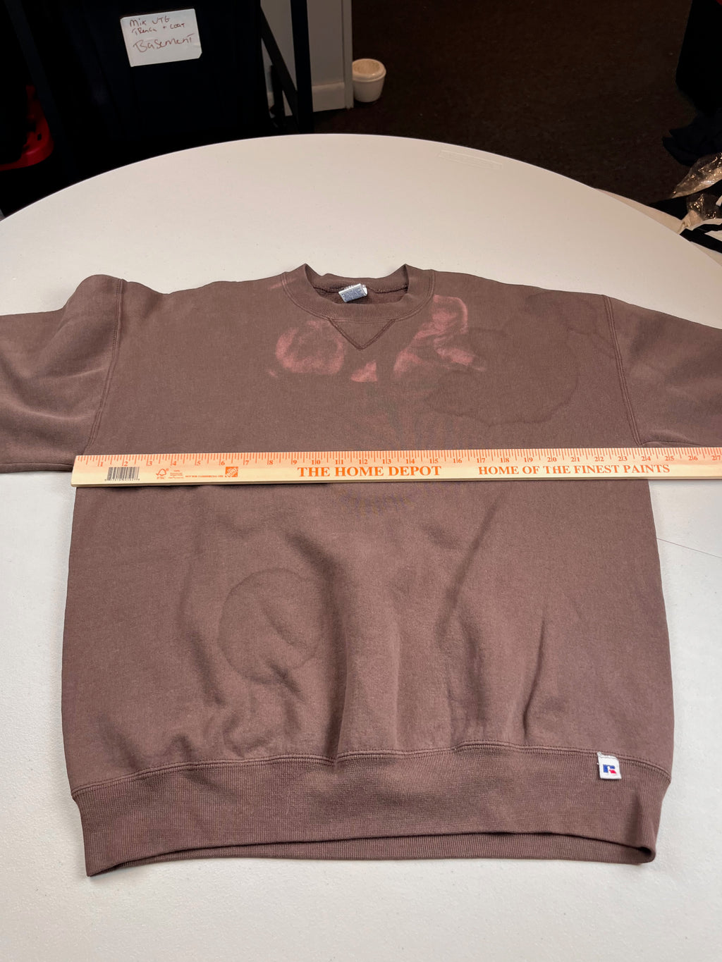 Vintage Russell Athletic Blank Crewneck Sweatshirt Faded Brown/Pink